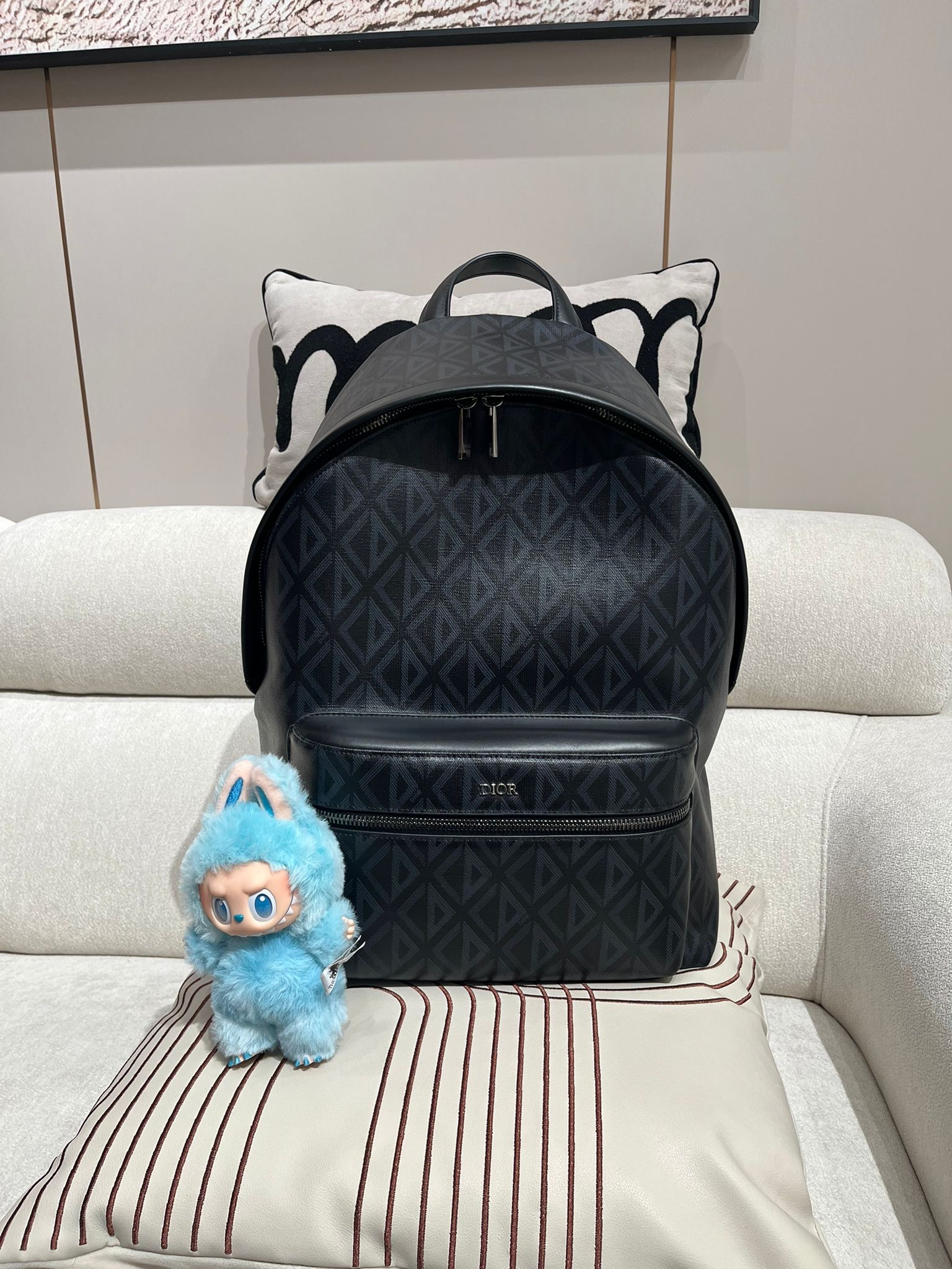 未使用品 Dior Diamond Backpack Black 100%Authentic, Unused ✅證書✅Dust bag