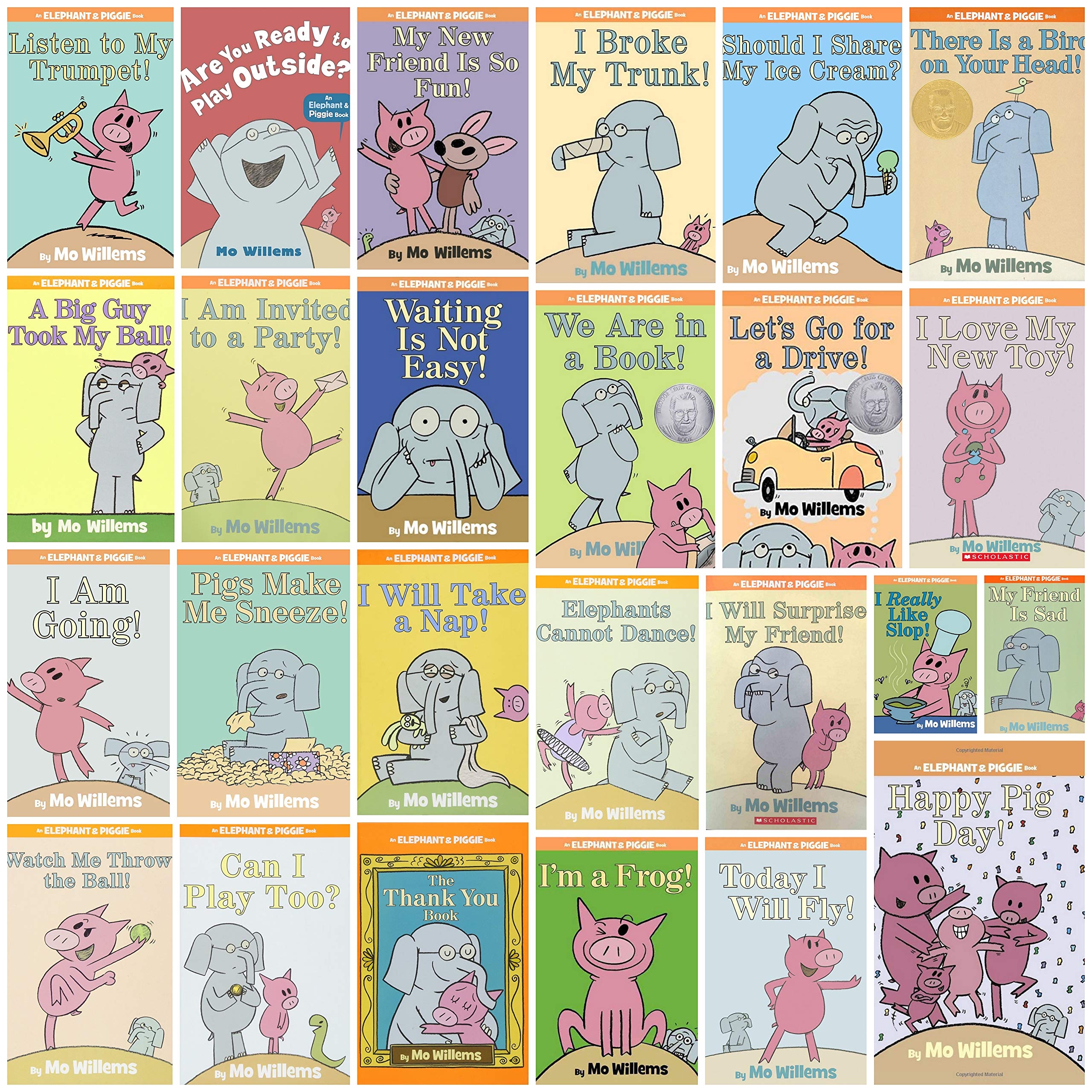 Elephant & Piggie Series Entire Complete 25 Books Set Collection Bundle by Mo Willems 小達人 小蝌蚪點讀書