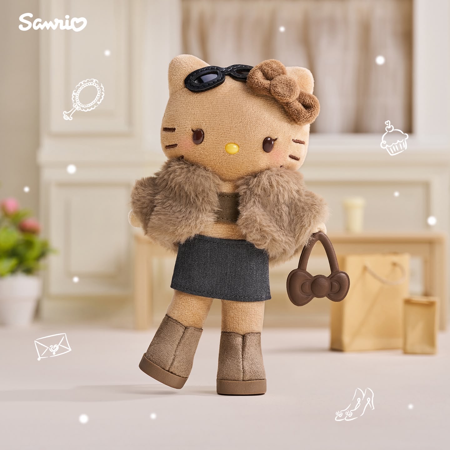 上海限定Sanrio盒裝Hello Kitty秋冬系列長腿公仔