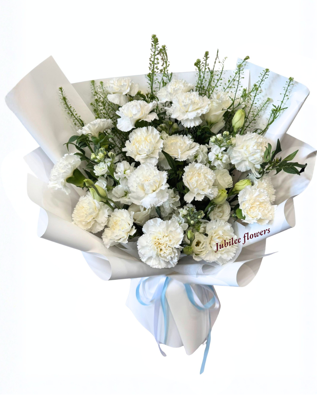 白色康乃馨 洋桔梗 花束