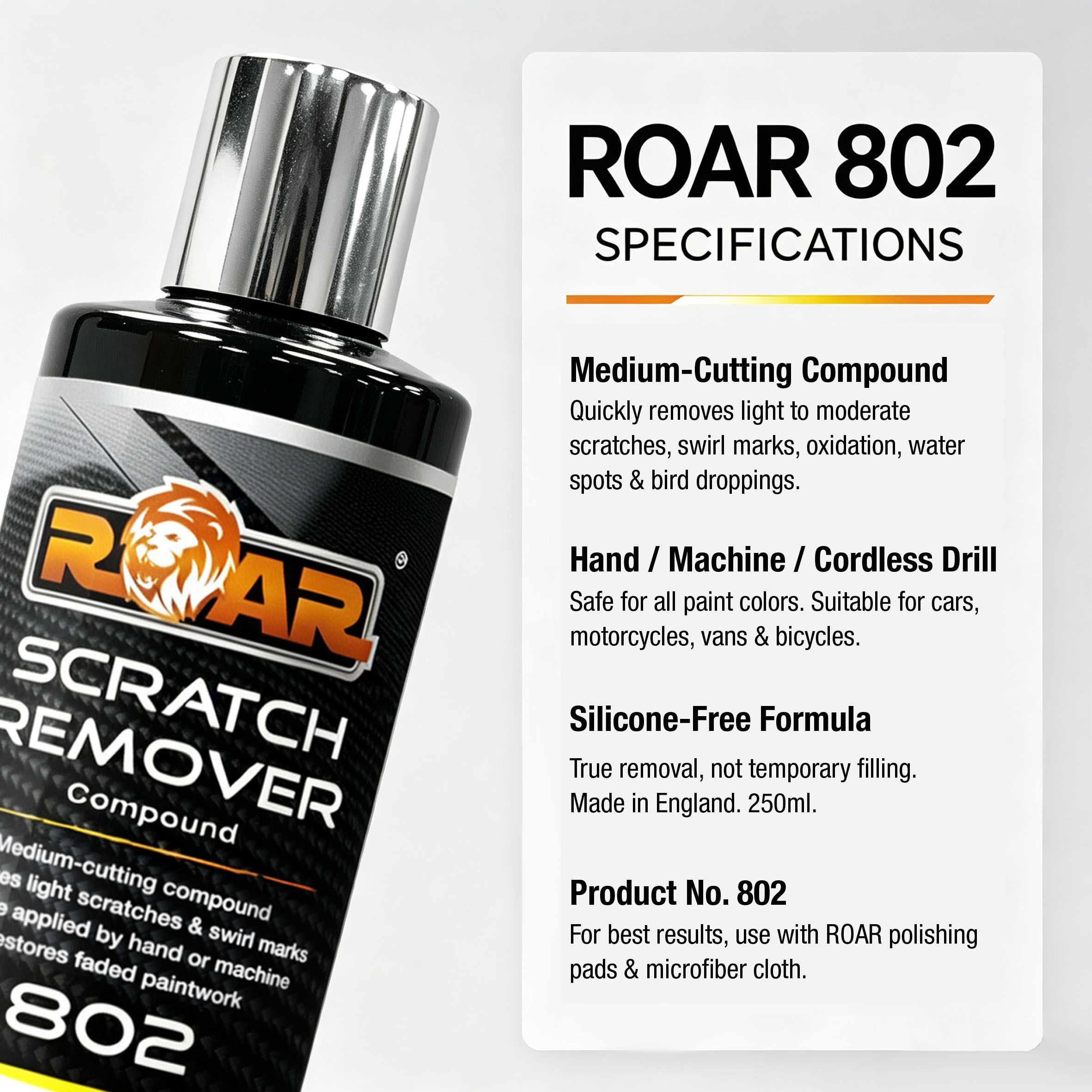 ROAR 漆面花痕清除蠟 250ml 