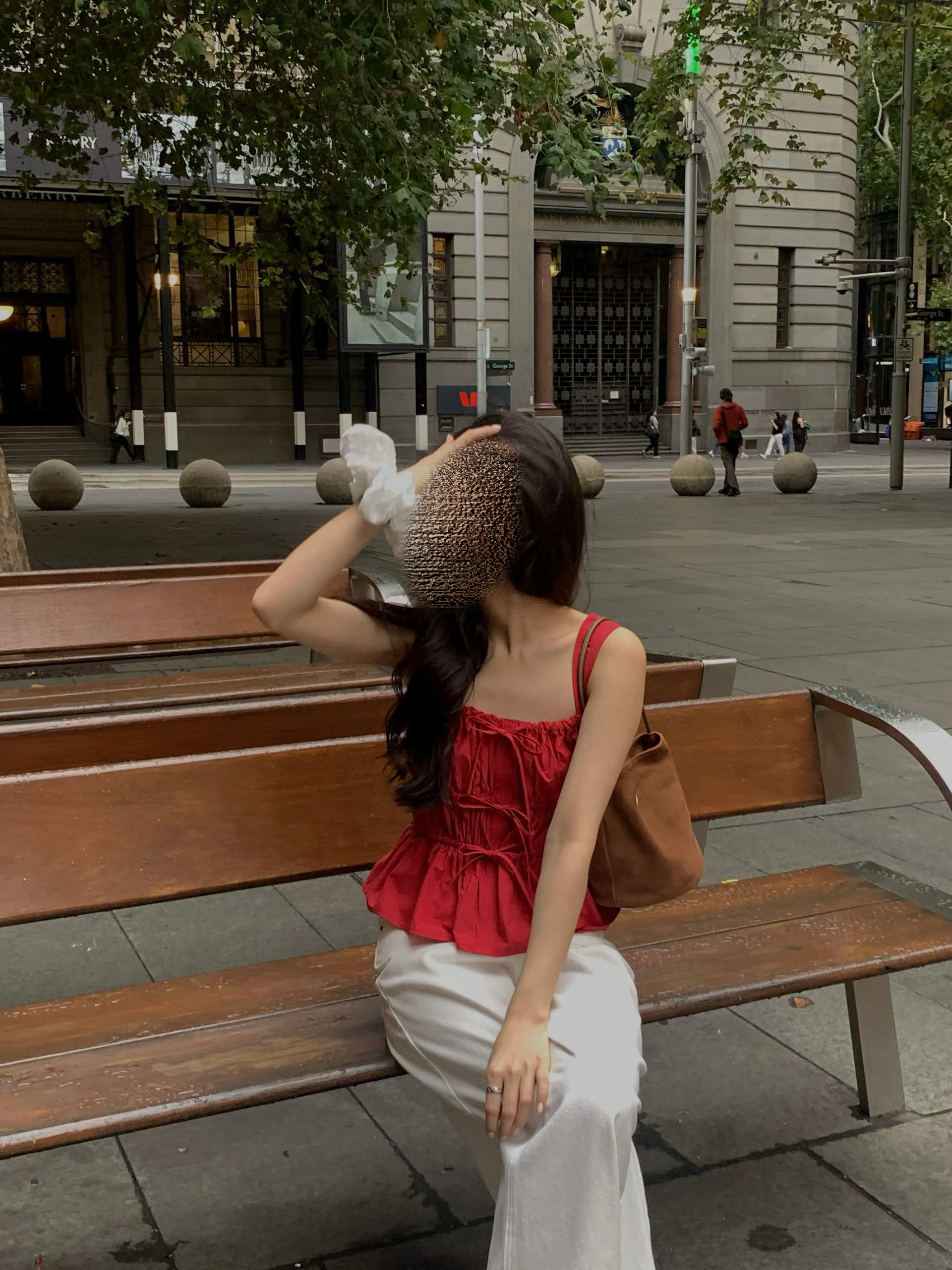 Lovely ribbons shirred top