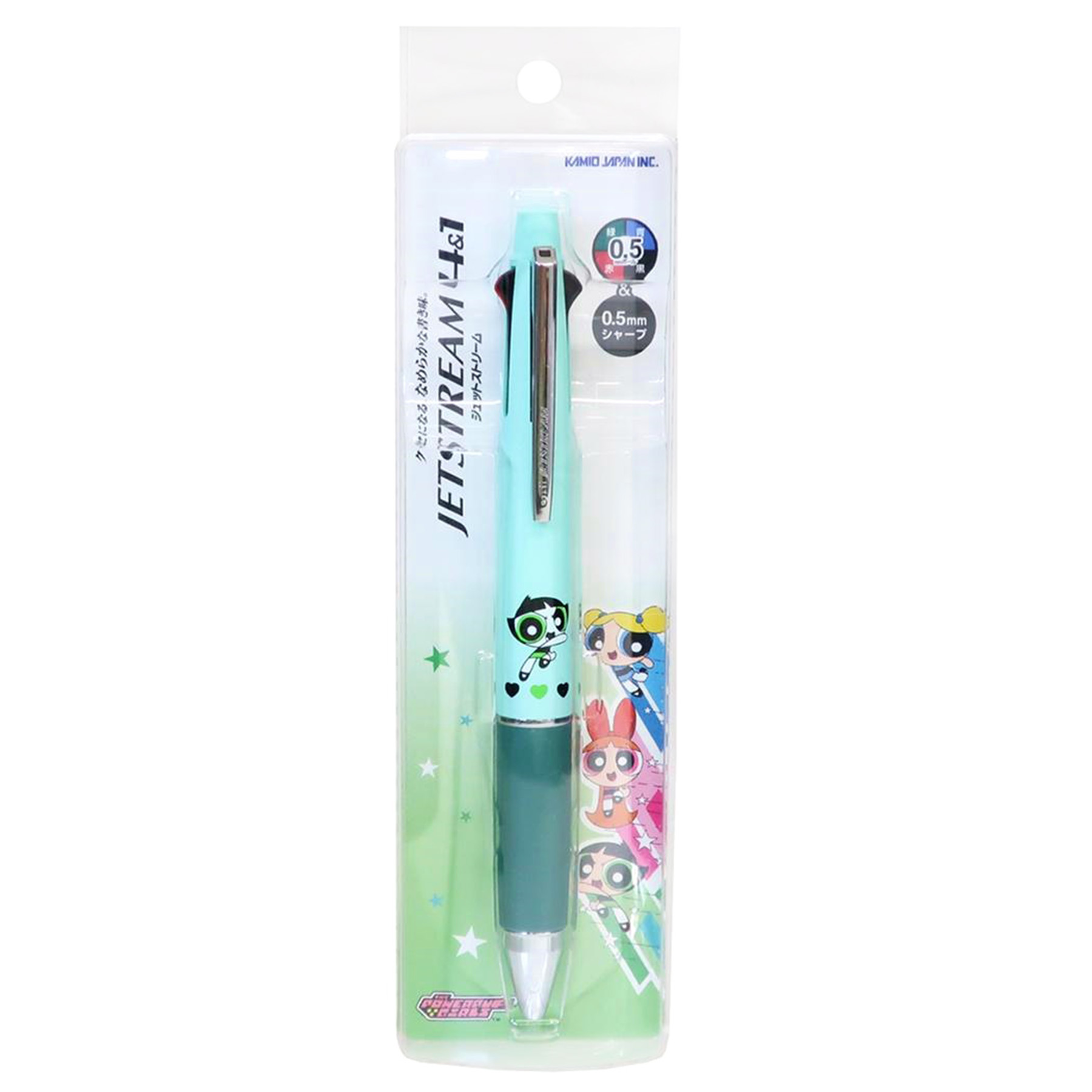 現貨｜飛天小女警 The Powerpuff Girls 日本製 uni Jetstream 4&1 多功能 5用筆 0.5mm 4色原子筆 + 0.5mm 鉛芯筆 (308058)