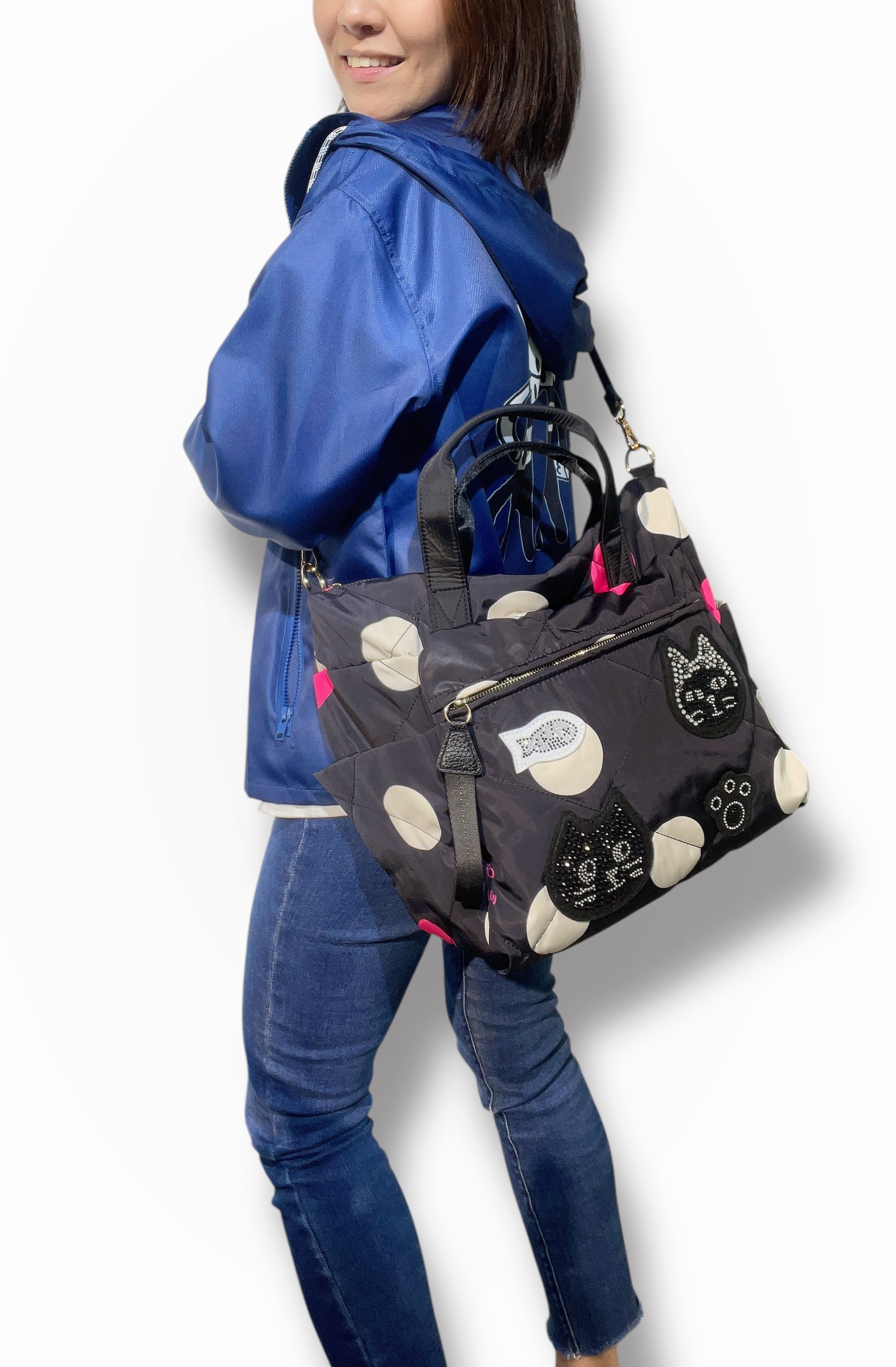 * Me Yo Patterned Nylon Tote L Bag