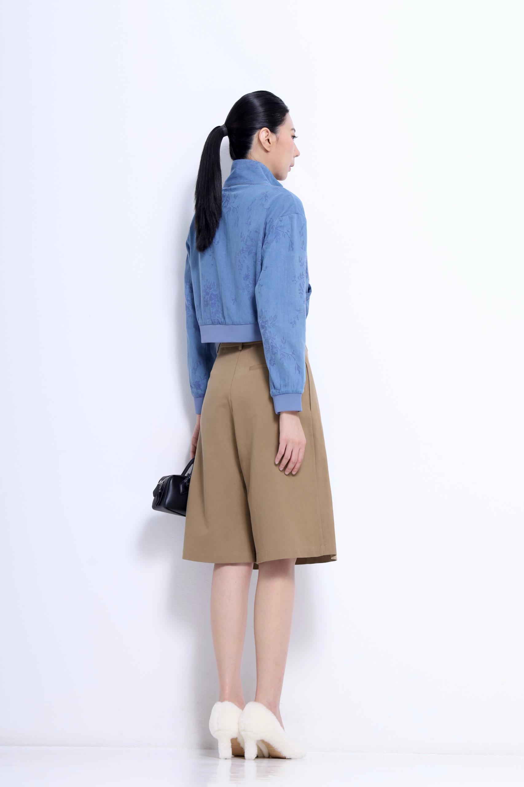 CB2762 PRINTED FABRIC LONG SLLV JACKET