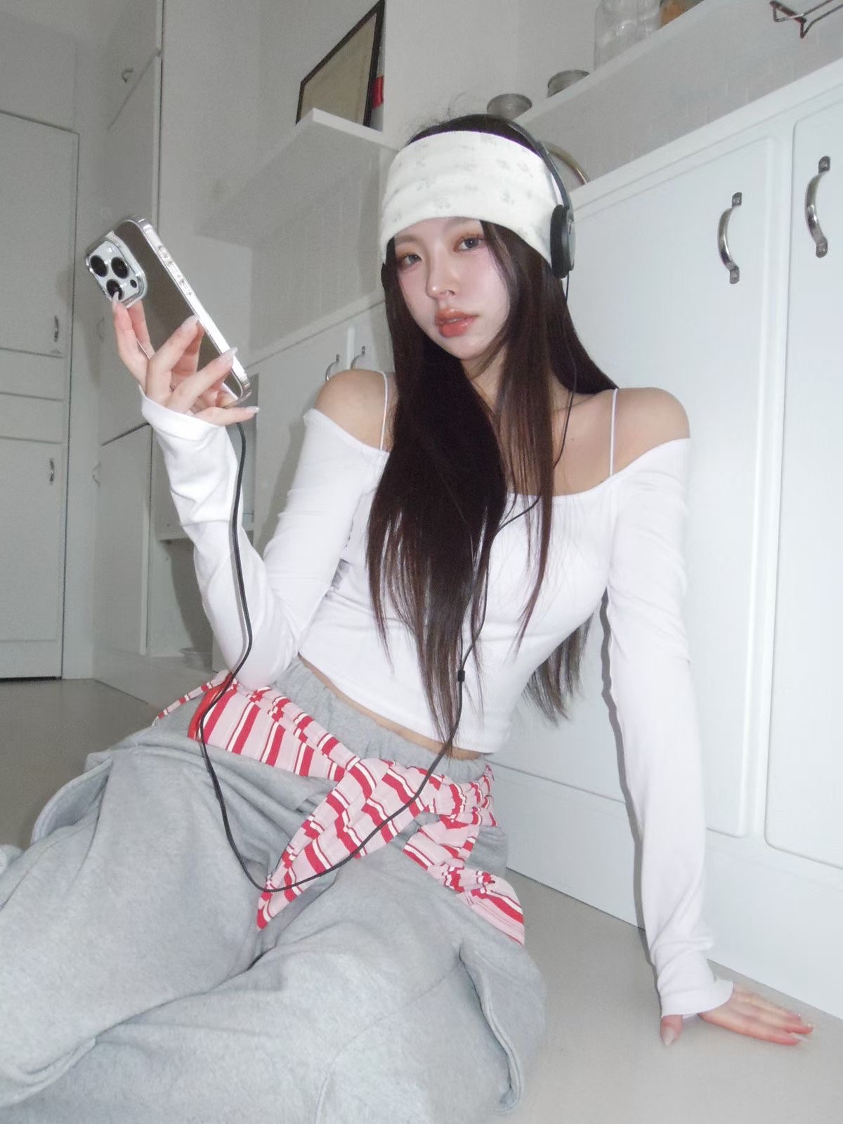 一字領Top (連pad)