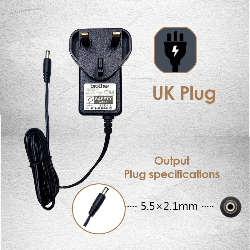 Brother Original P-Touch AC Power Adapter AD24ES-01 9v PT-D210 PT-E110VP PT-H110 PT-P300BT