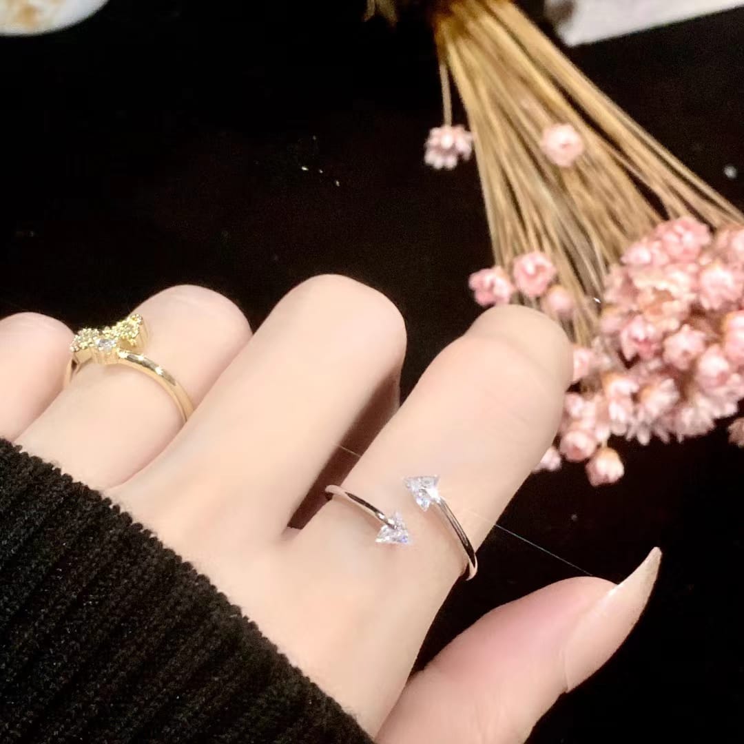 精致铜镀白金保色戒指 多款可选