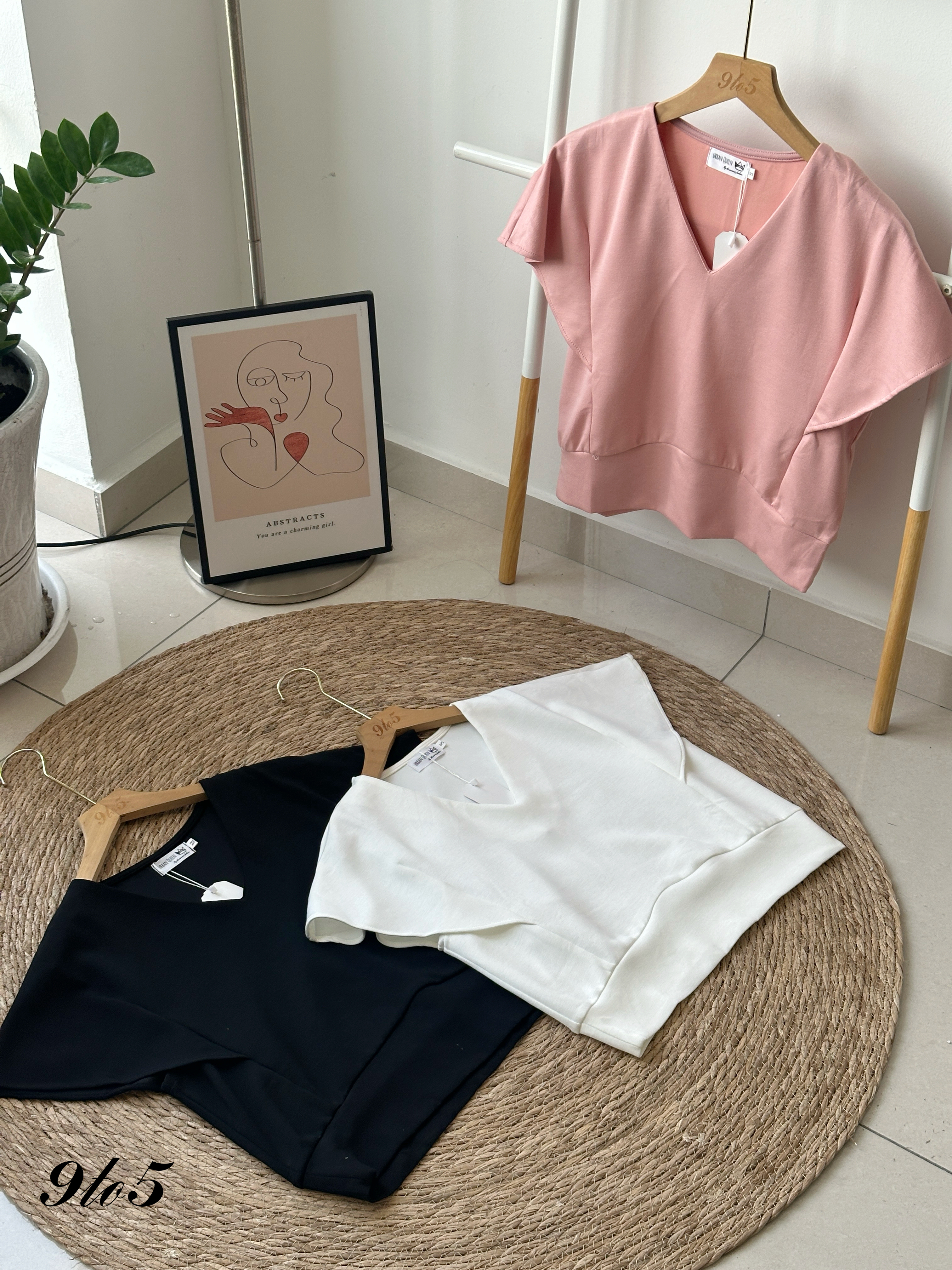 T4168 Flare Sleeve Top - 3 Colors 