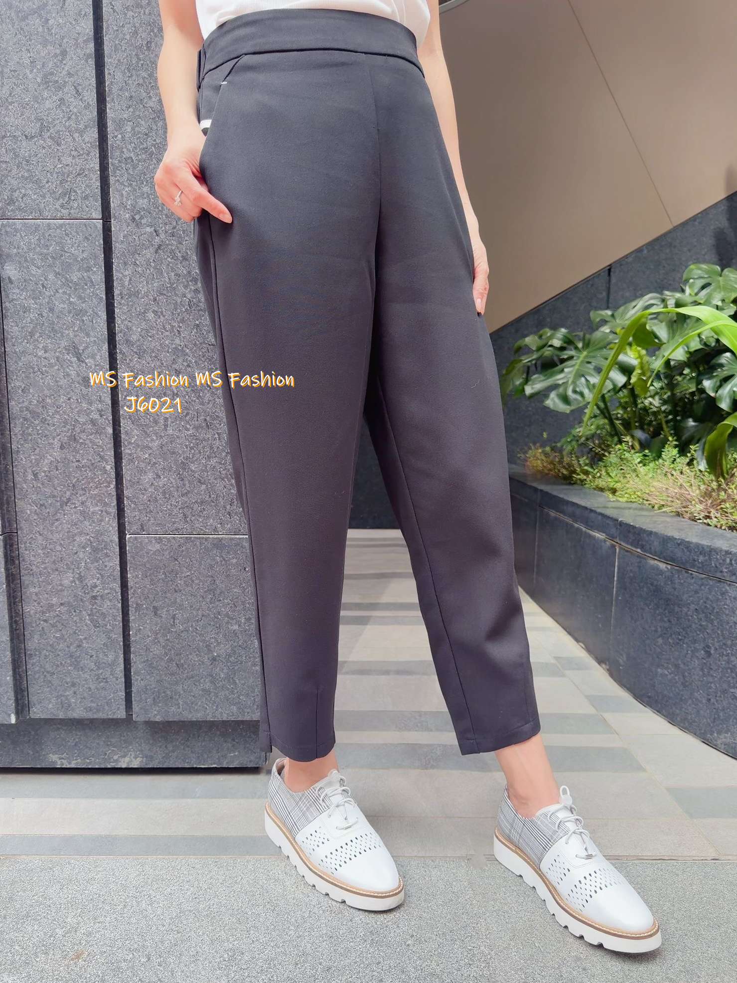 J6021 韓國🇰🇷特色拼邊西褲