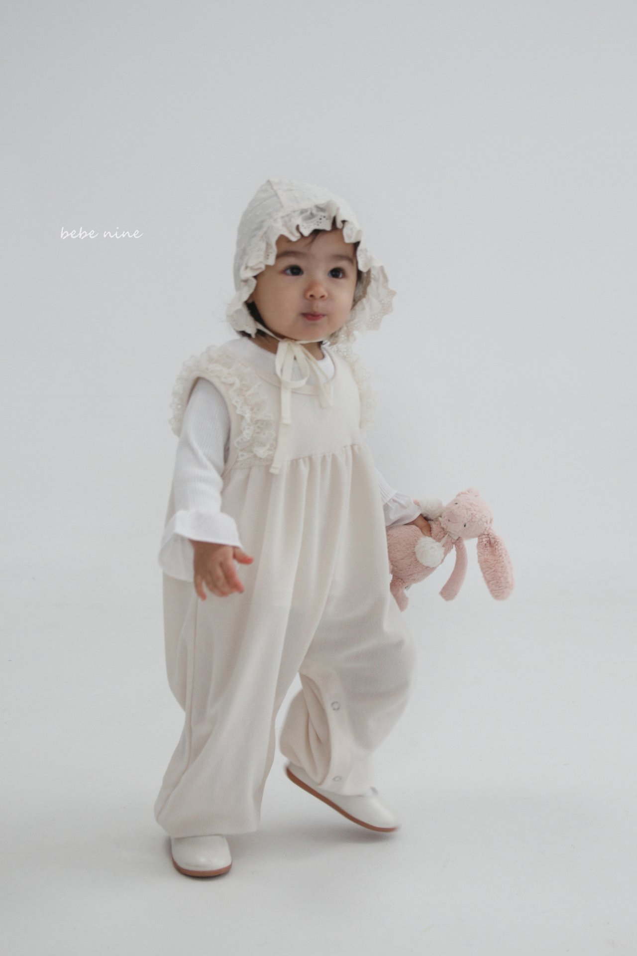 🌸預訂 韓國直送🌸🇰🇷Bebenine兩色蕾絲花邊後背蝴蝶結綁帶背心連身褲