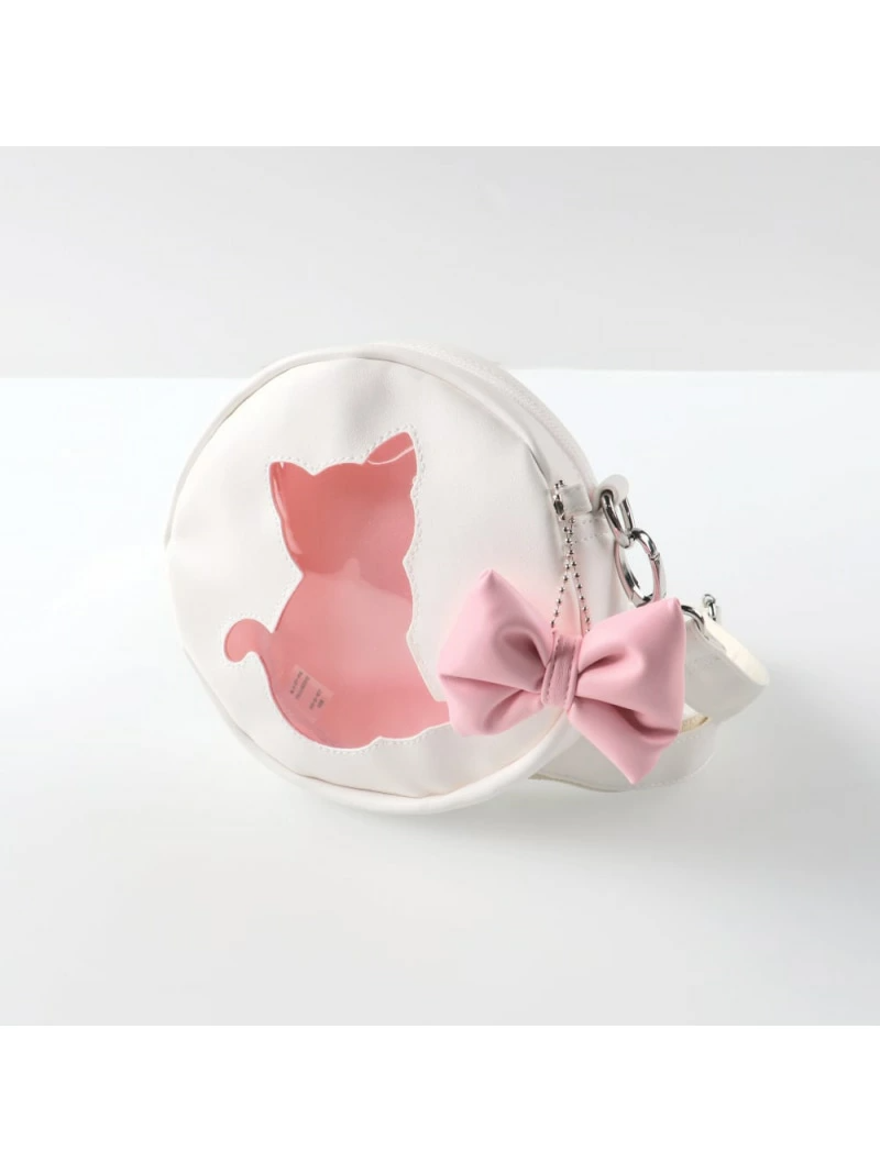 🆕【⭐訂購⭐】🇯🇵日本直送 透明貓咪剪影蝴蝶結🎀單肩包🌀[ELAD-0230][260208]