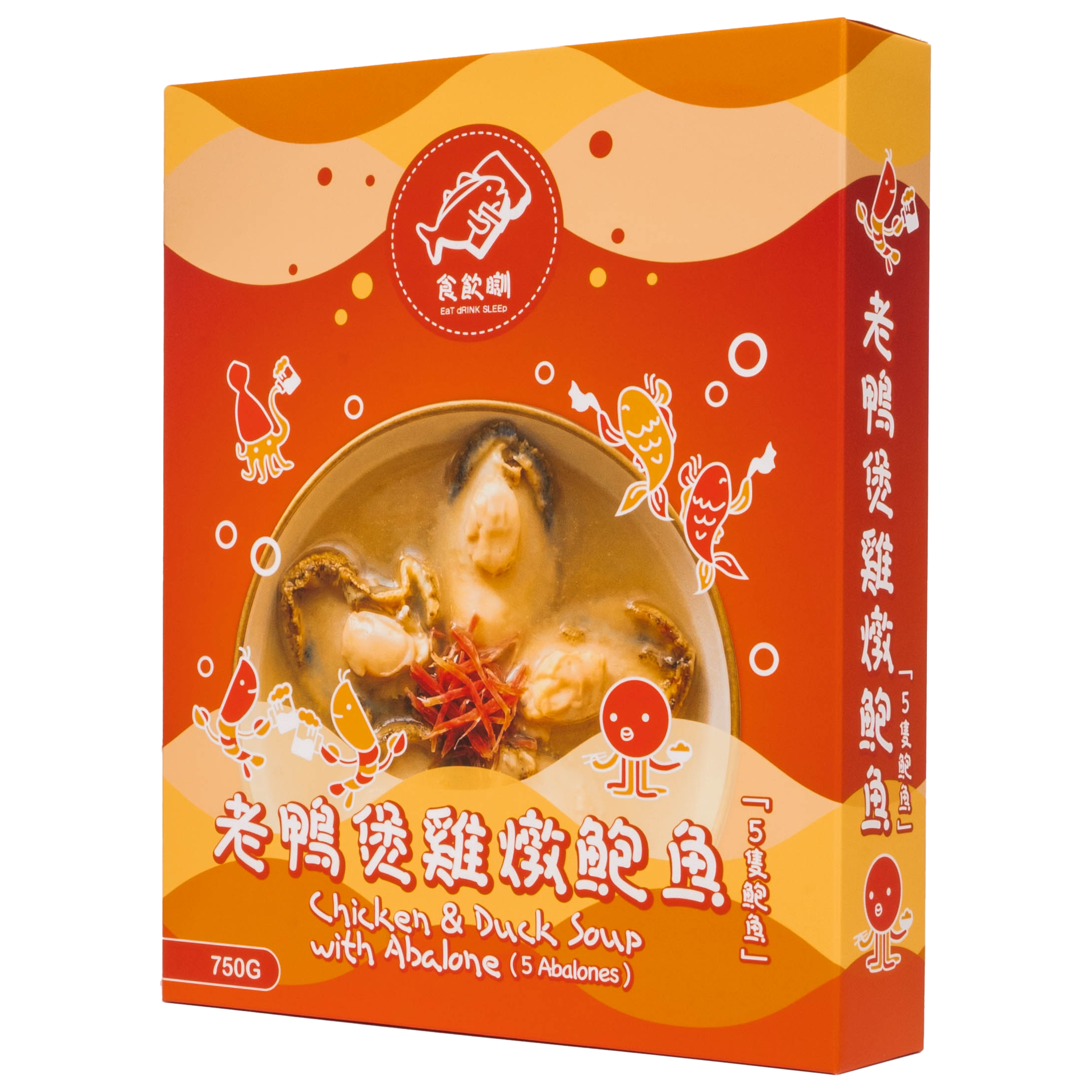 老鴨煲雞燉鮑魚 750G