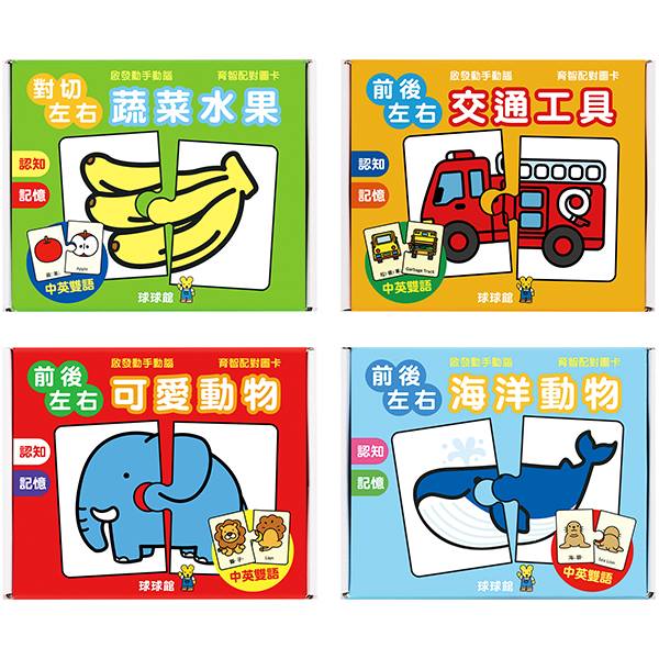 (訓練小手肌+認知) (全套4盒)育智配對圖卡(現貨)