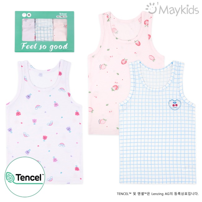 Maykids 天絲內衣三件裝 (Awesome Berry)