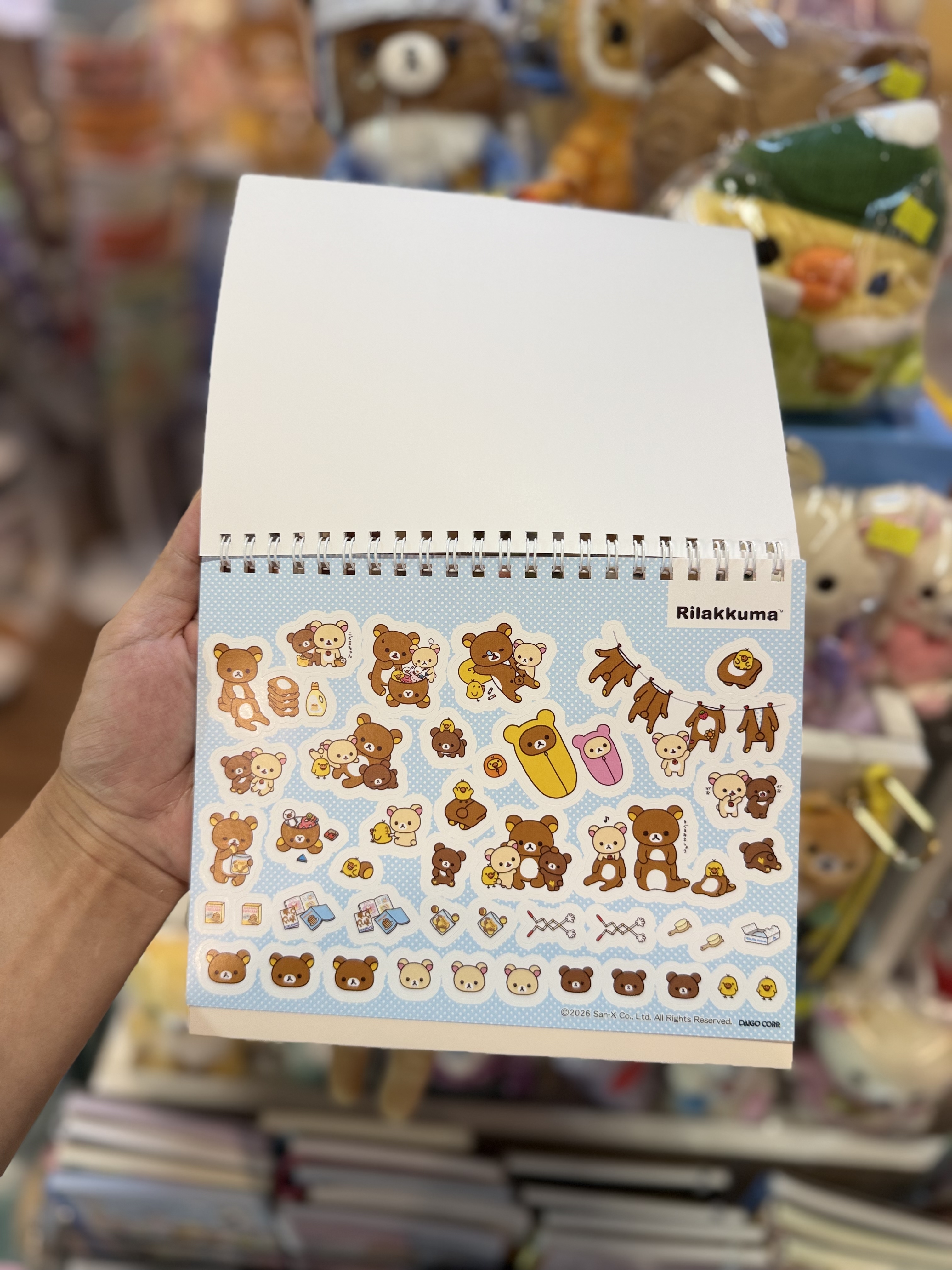 《現貨》全新日本Lawson 限定 rilakkuma 2027年日版座枱月曆 附送貼紙