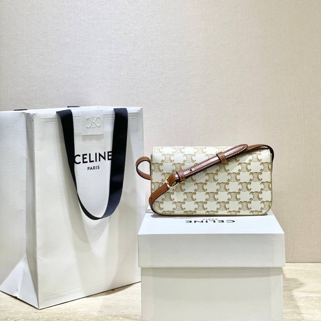 🔥大货实拍图 𝗖𝗘𝗟𝗜𝗡𝗘 ♥ 𝗧𝗥𝗜𝗢𝗠𝗣𝗛𝗘 𝗦𝗛𝗢𝗨𝗟𝗗𝗘𝗥 𝗕𝗔𝗚 感觉这两年𝐂𝐞𝐥𝐢𝐧𝐞是不是打开了任督二脉！出的包是越来越绝了！新款凯旋门腋下包简直惊喜爆棚！确认过眼神是我想要的包！必须要拥有的那种❗️ 型号：194142 尺寸：20*10*4cm