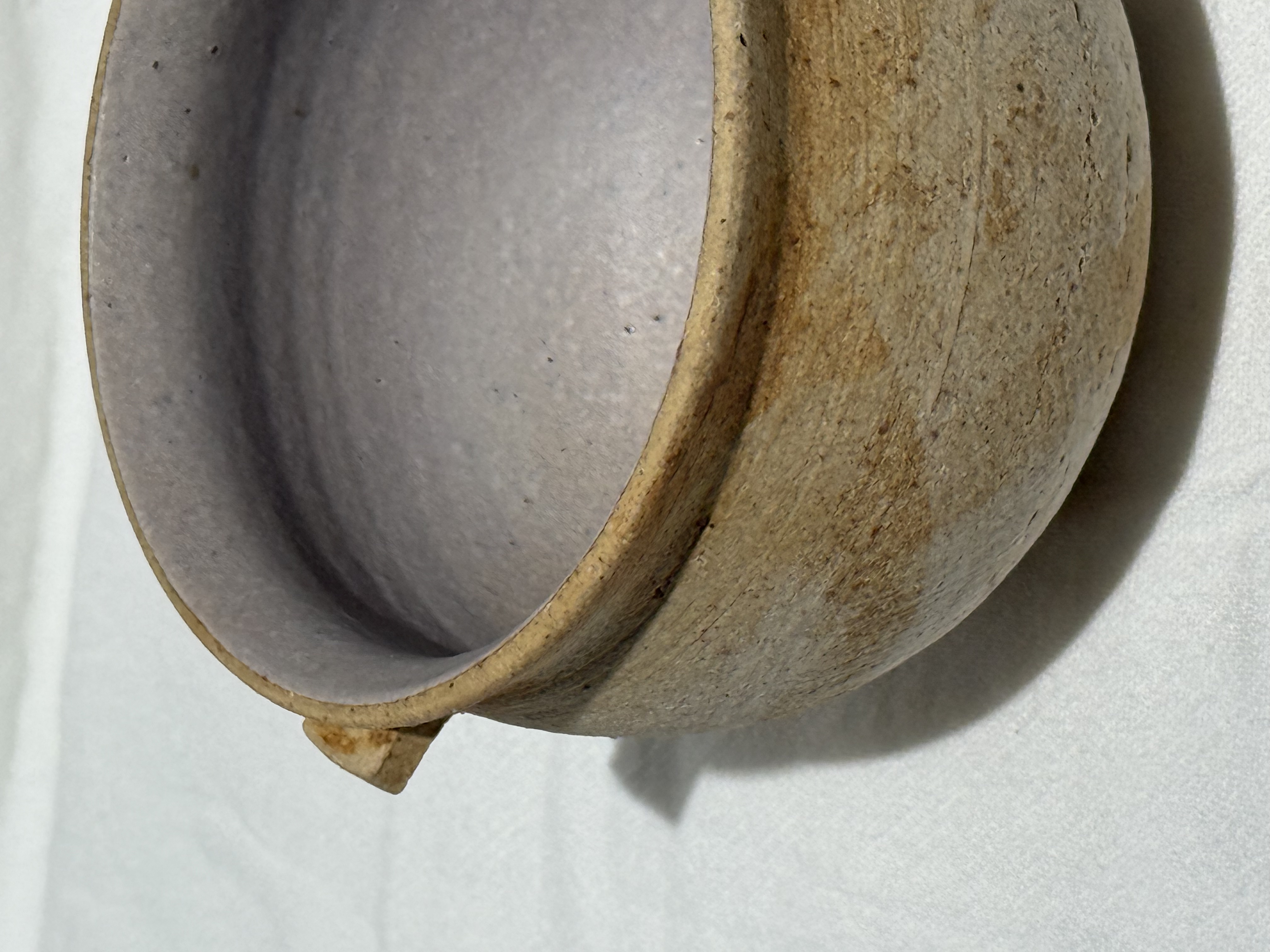 小島良子 雙耳湯杯 淺色系 紫色內