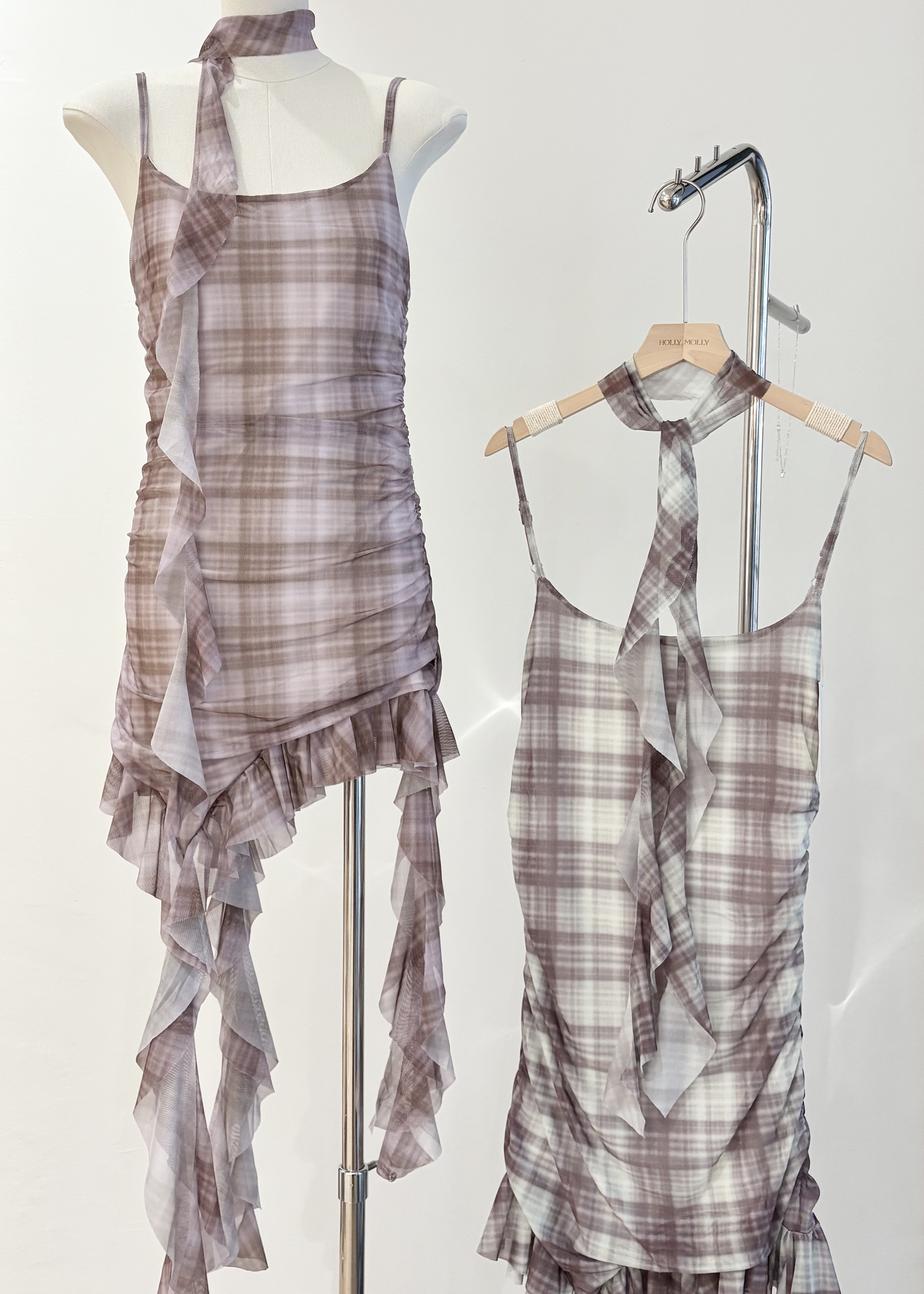 DR361飘带晕染裙