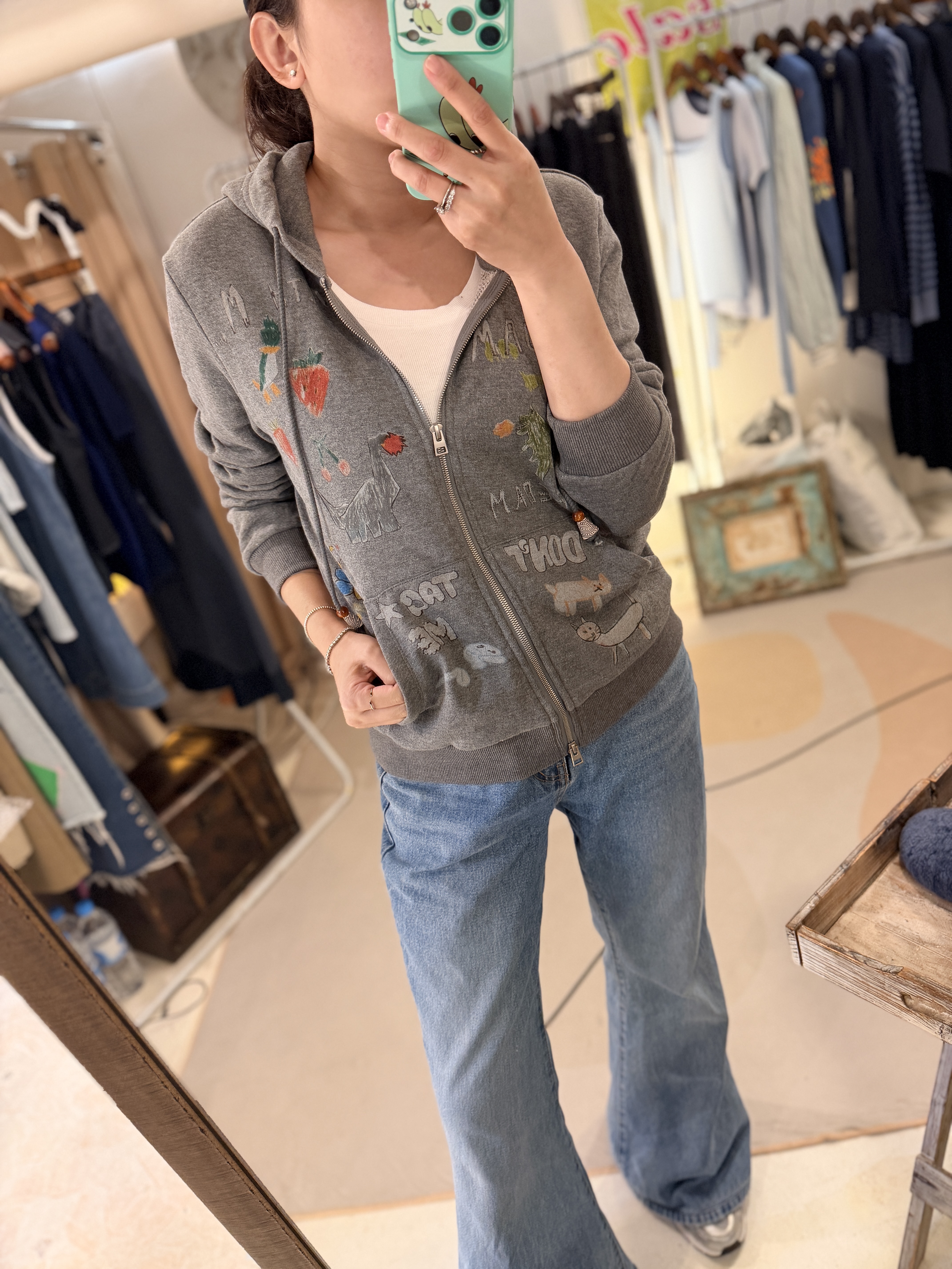 Printed zip-up
