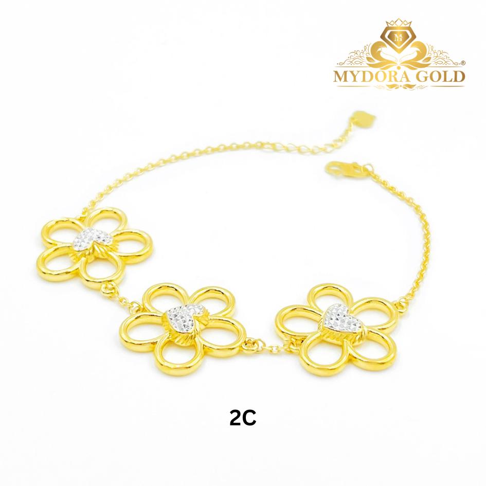 MYDORA Rantai Tangan Fesyen Daisy in Love l EMAS 916/22K
