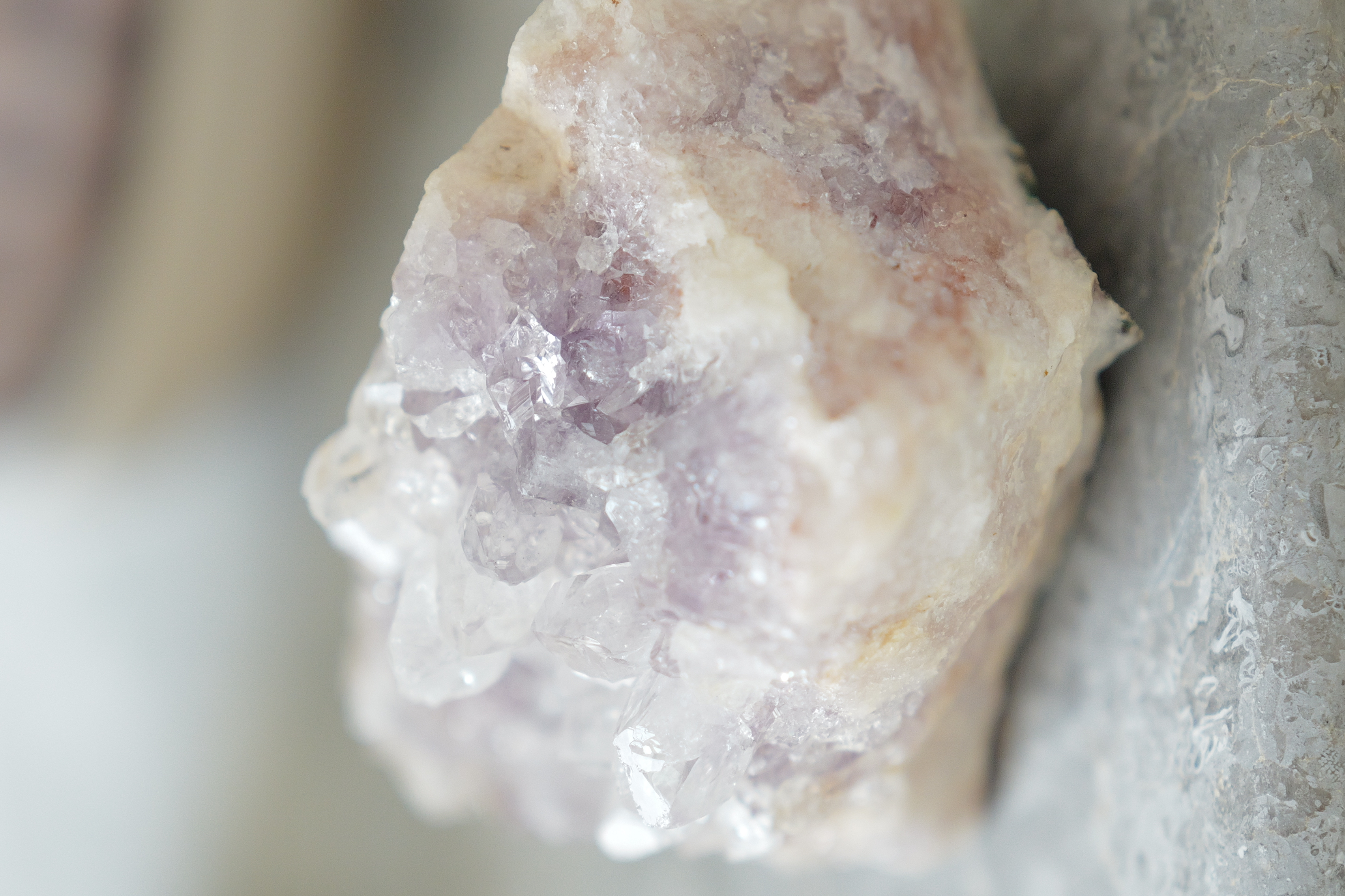  ༒6cm Pink Amethyst Geode༒ PA.7051H3m-RA22*3MF