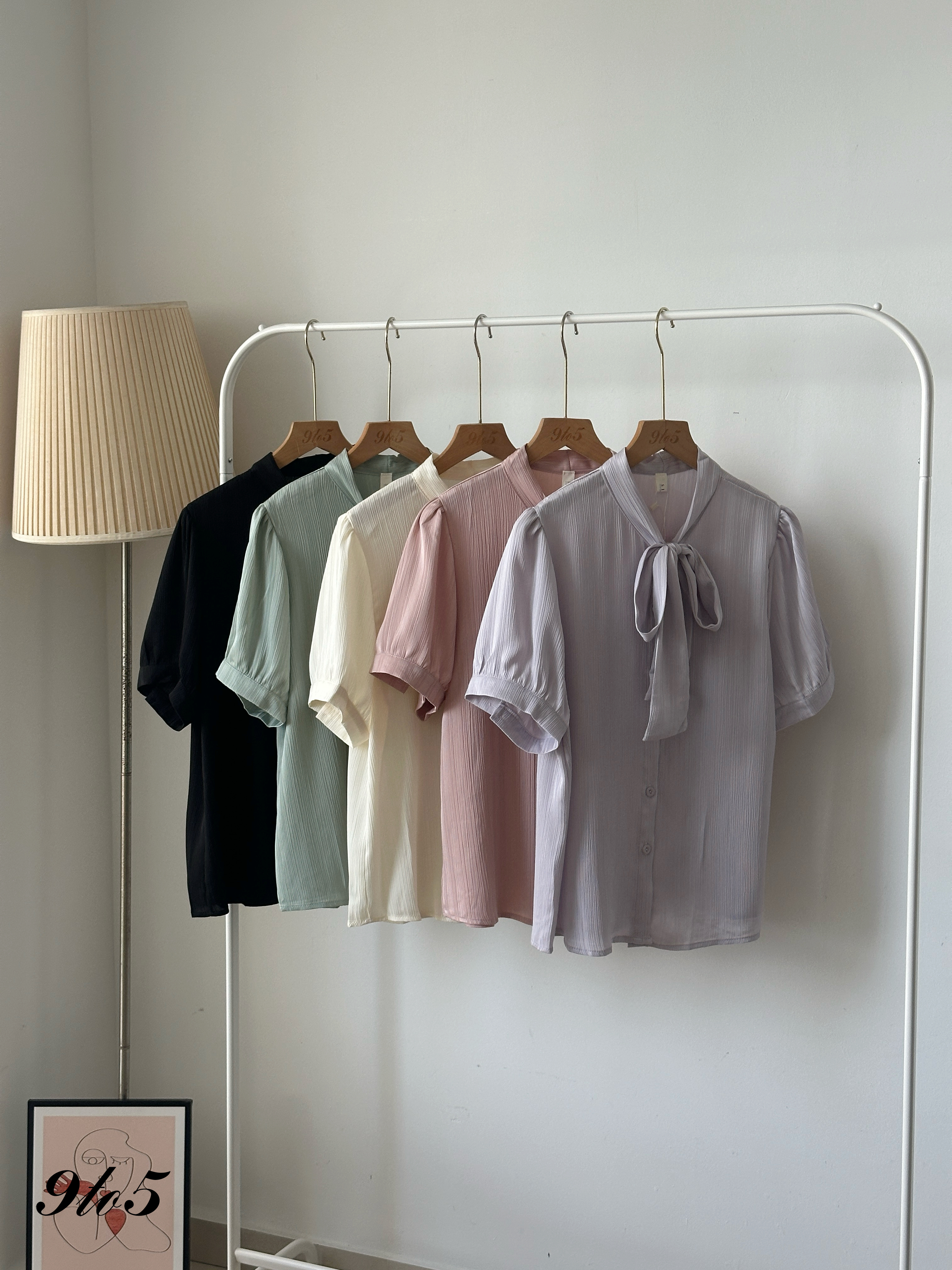 T4125 Bow-tie Blouse - 5 Colors 