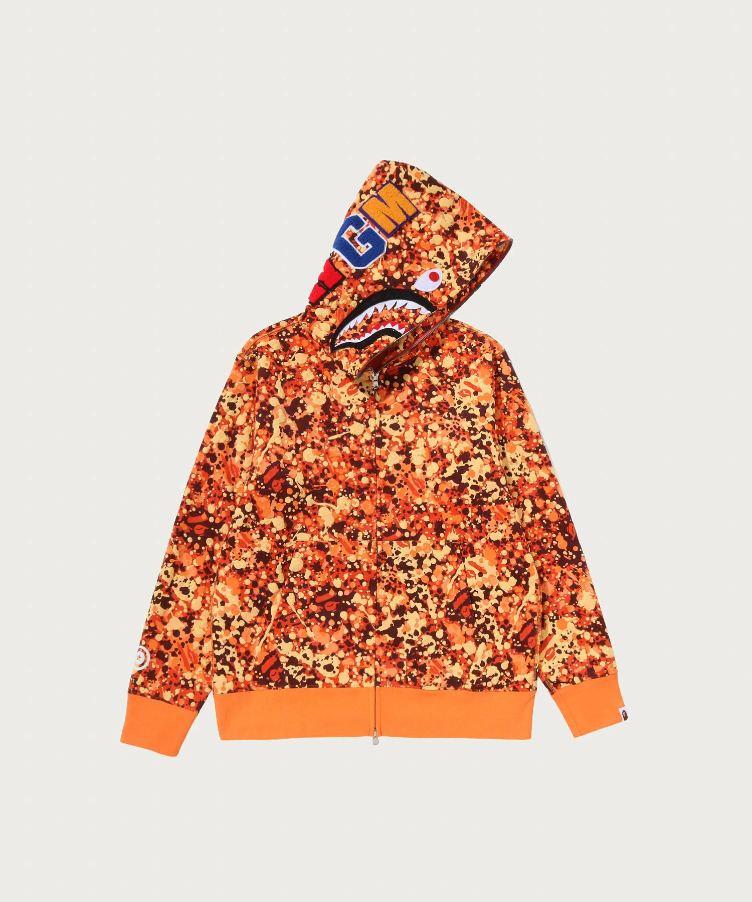 10.3 BAPE SPLASH CAMO SHARK FULL ZIP HOODIE