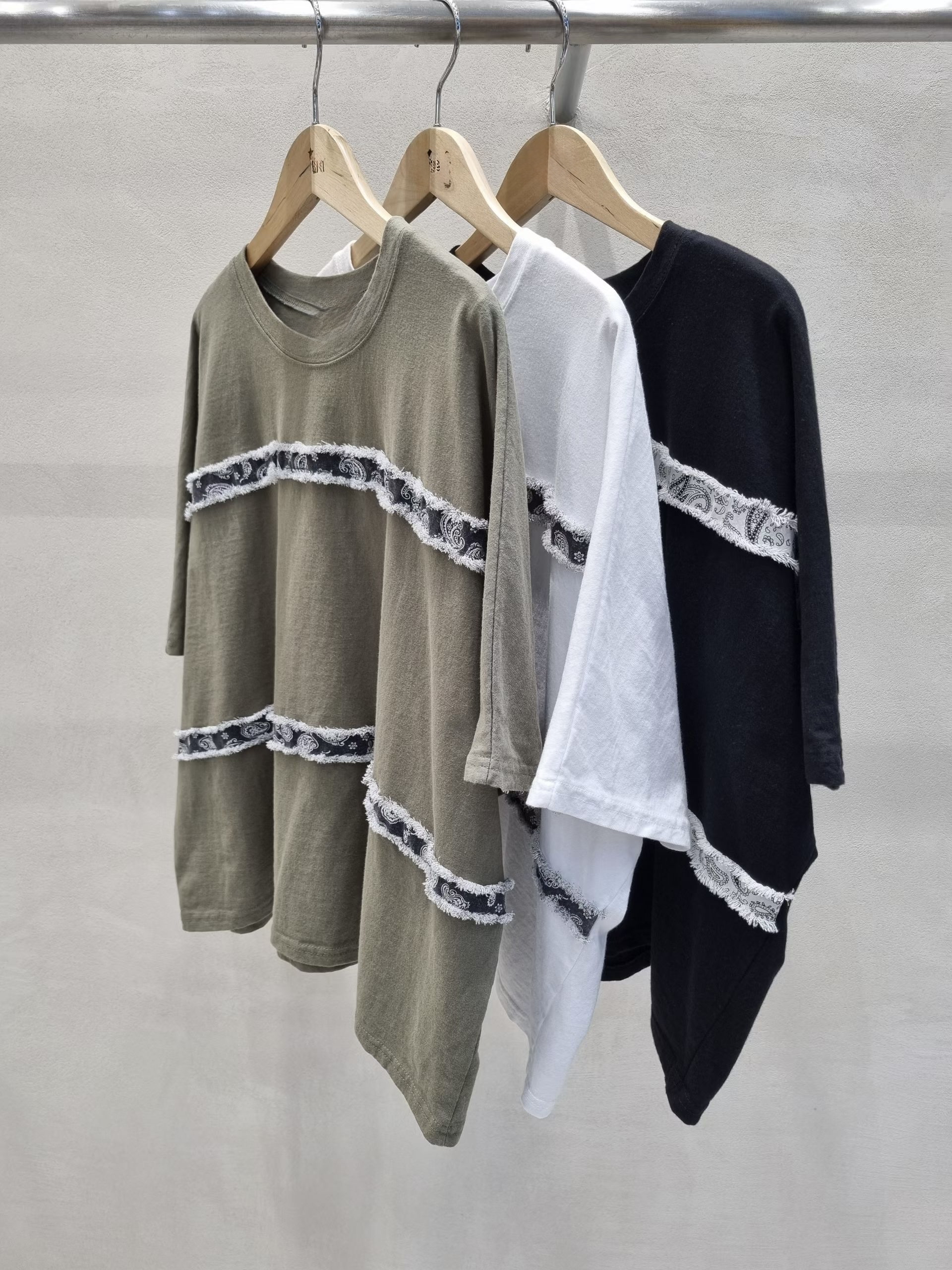 連線優惠- RE 併腰果花布top