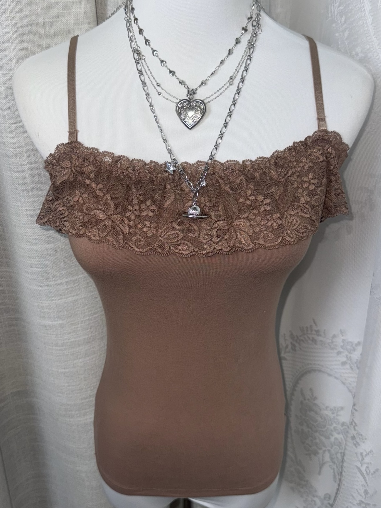 90s Grunge Fairycore Lace Cami