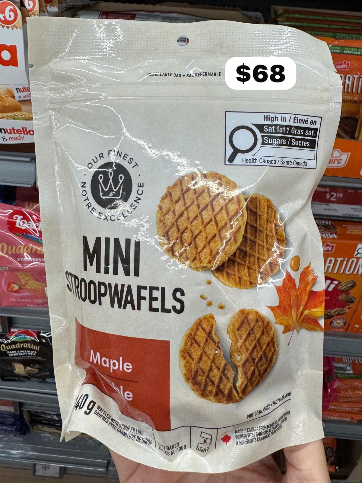 🇨🇦 Mini Stroopwafels – Maple 迷你荷蘭窩夫餅 140g