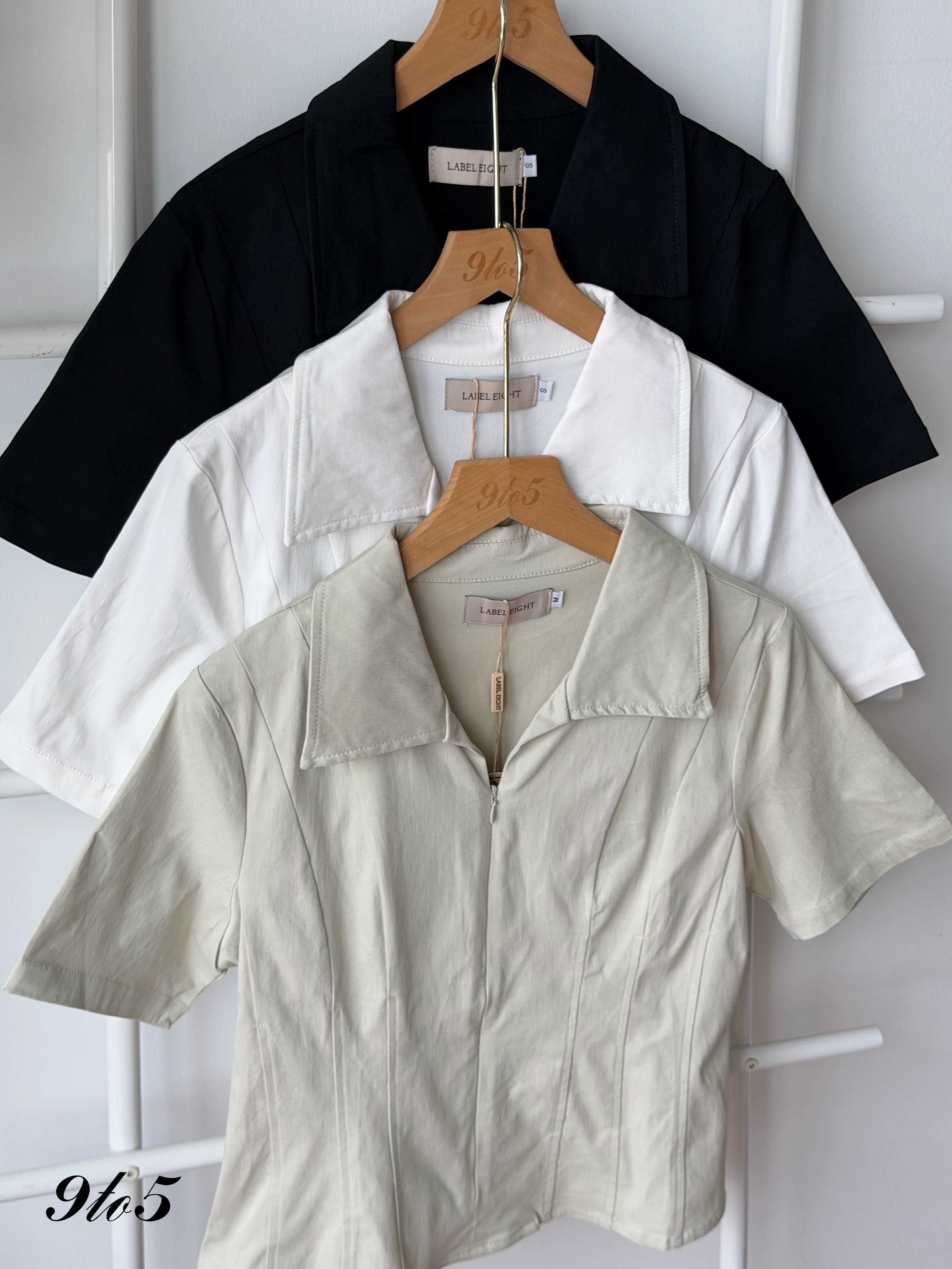 T4520 Zipped Waisted Shirt - 3 Colors