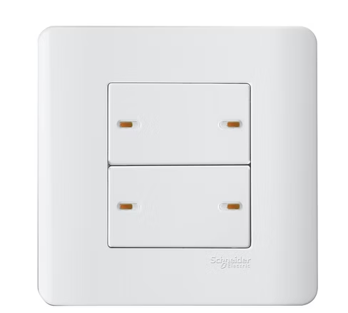 施耐德 ZENcelo 凝白 4位單控 開關掣