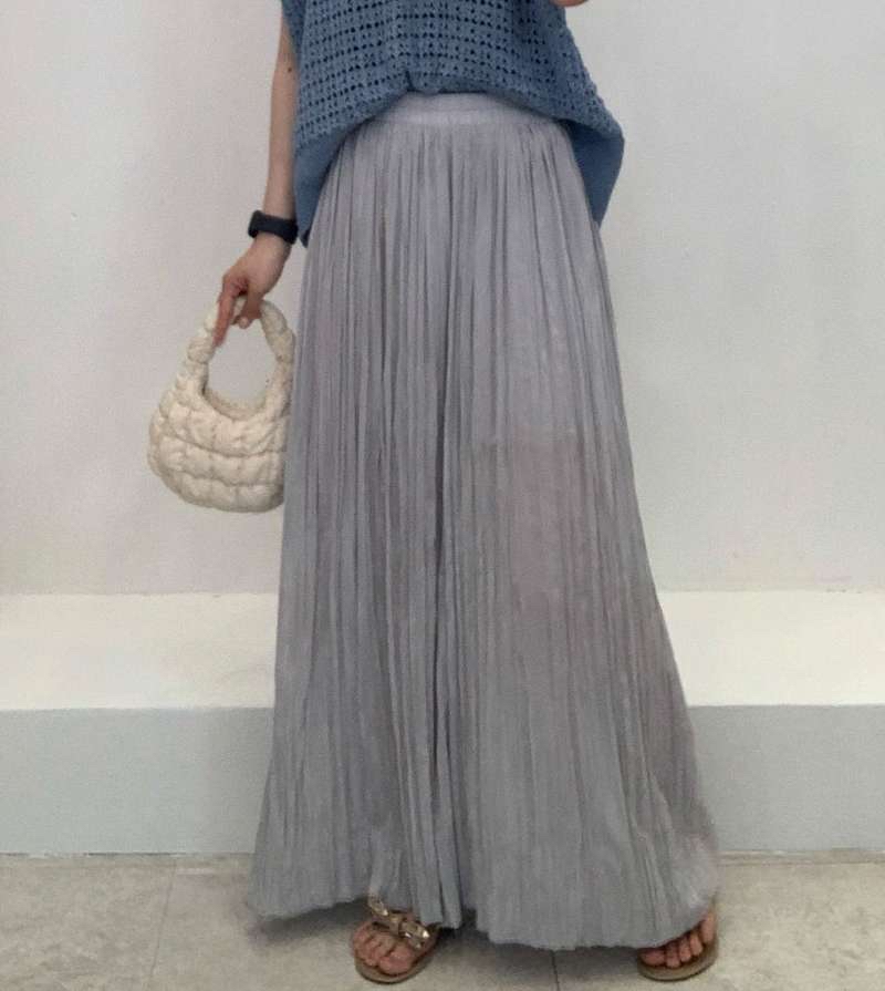 FP12_04  百摺闊褲 (3色)