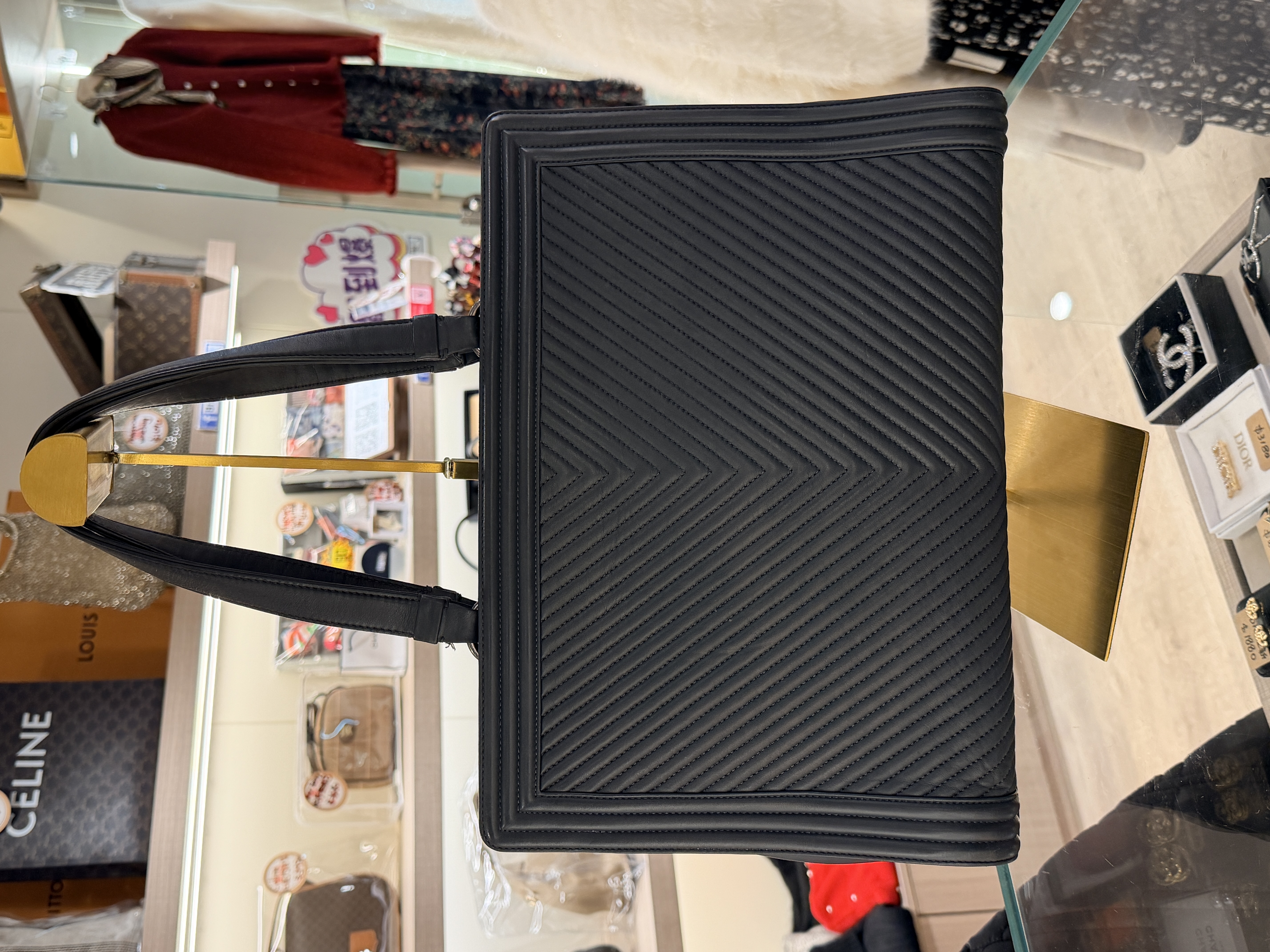 Chanel Lambskin Le Boy Tote Bag 