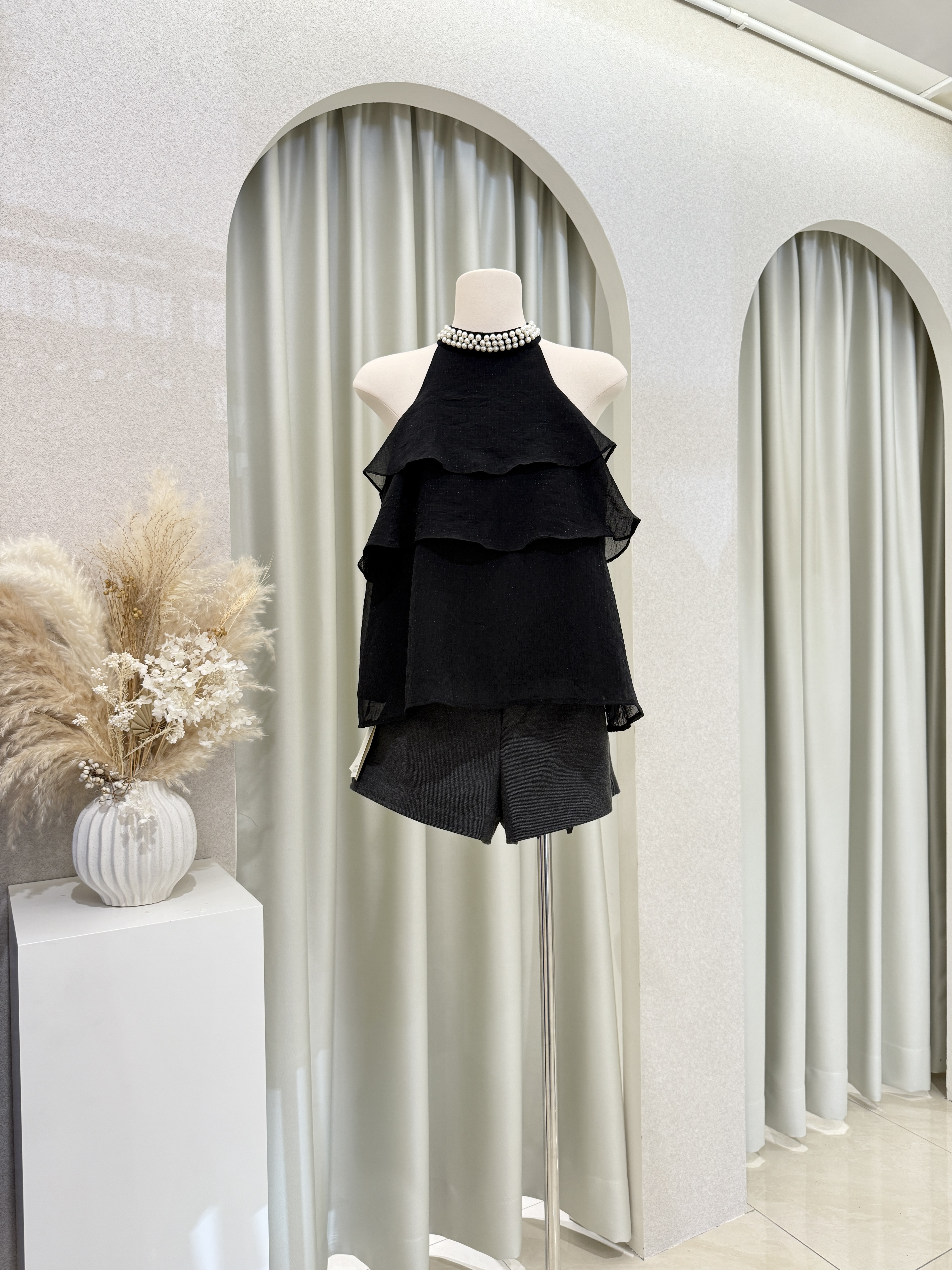 6925 名媛气质钉珠蛋糕背心