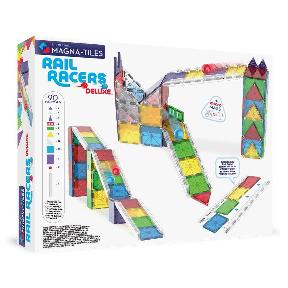 Magna-Tiles - 磁力積木賽道滑行豪華套裝 90 件組