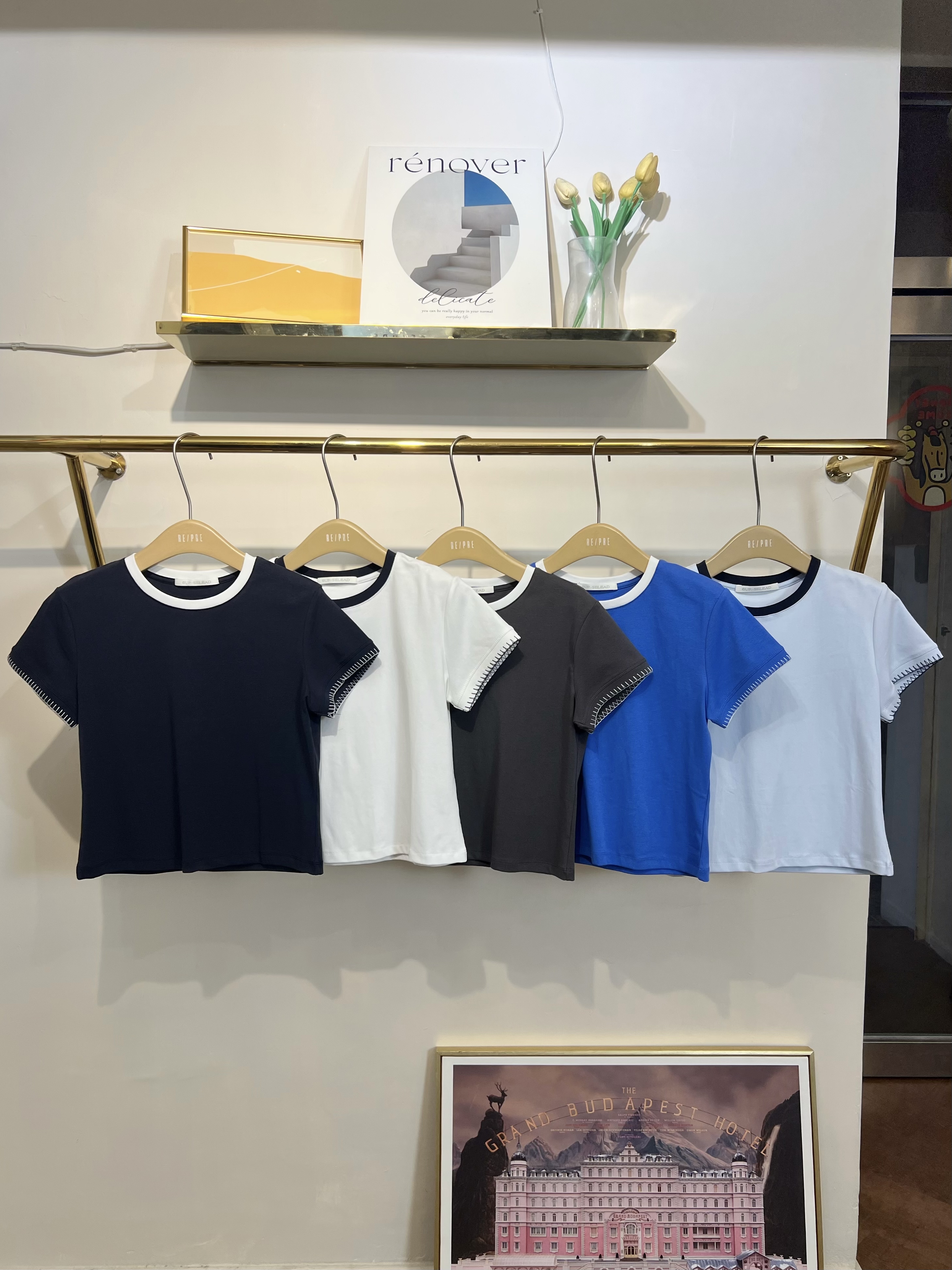包色!!!顯瘦正膊tee