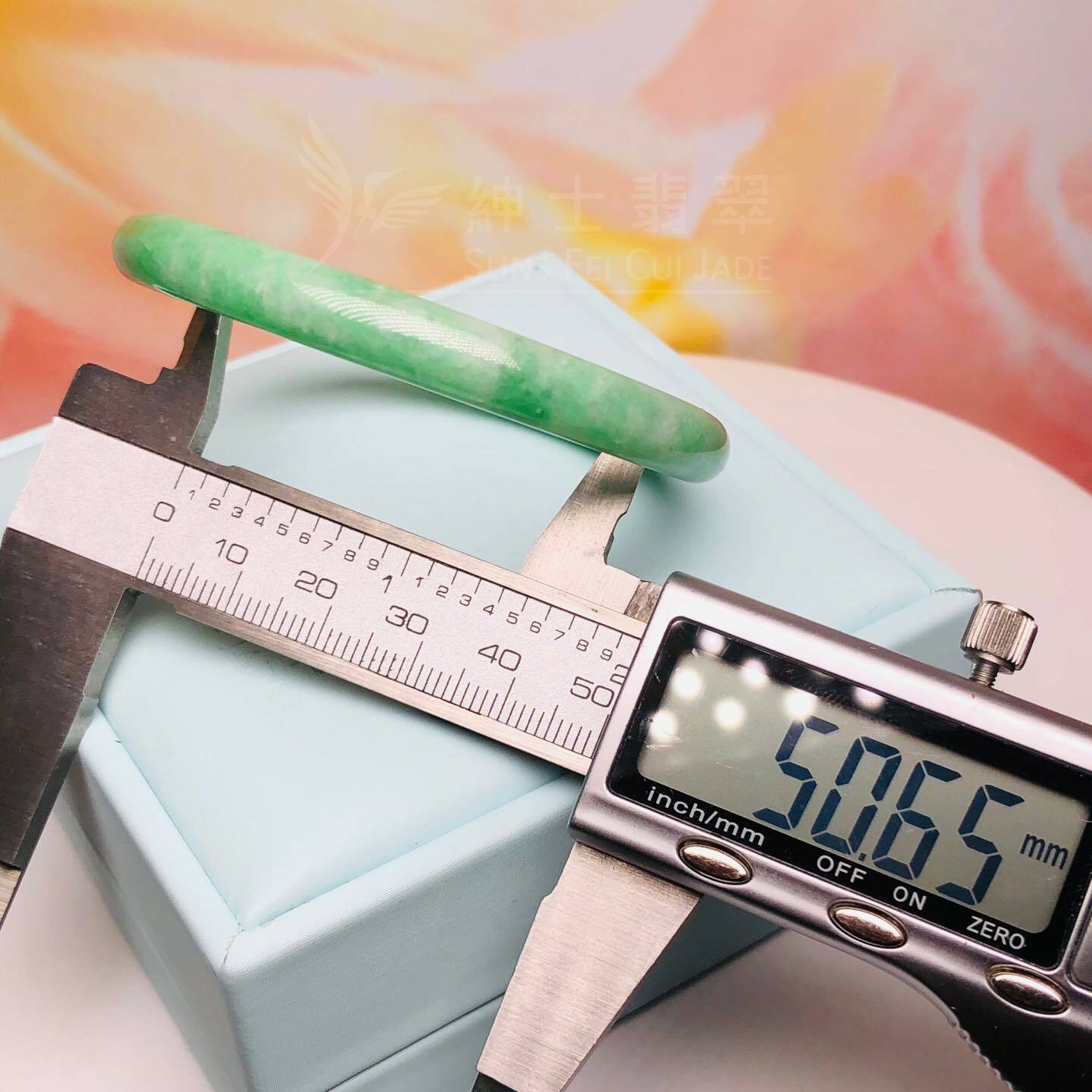 滿綠甜色圓鐲 50.6mm