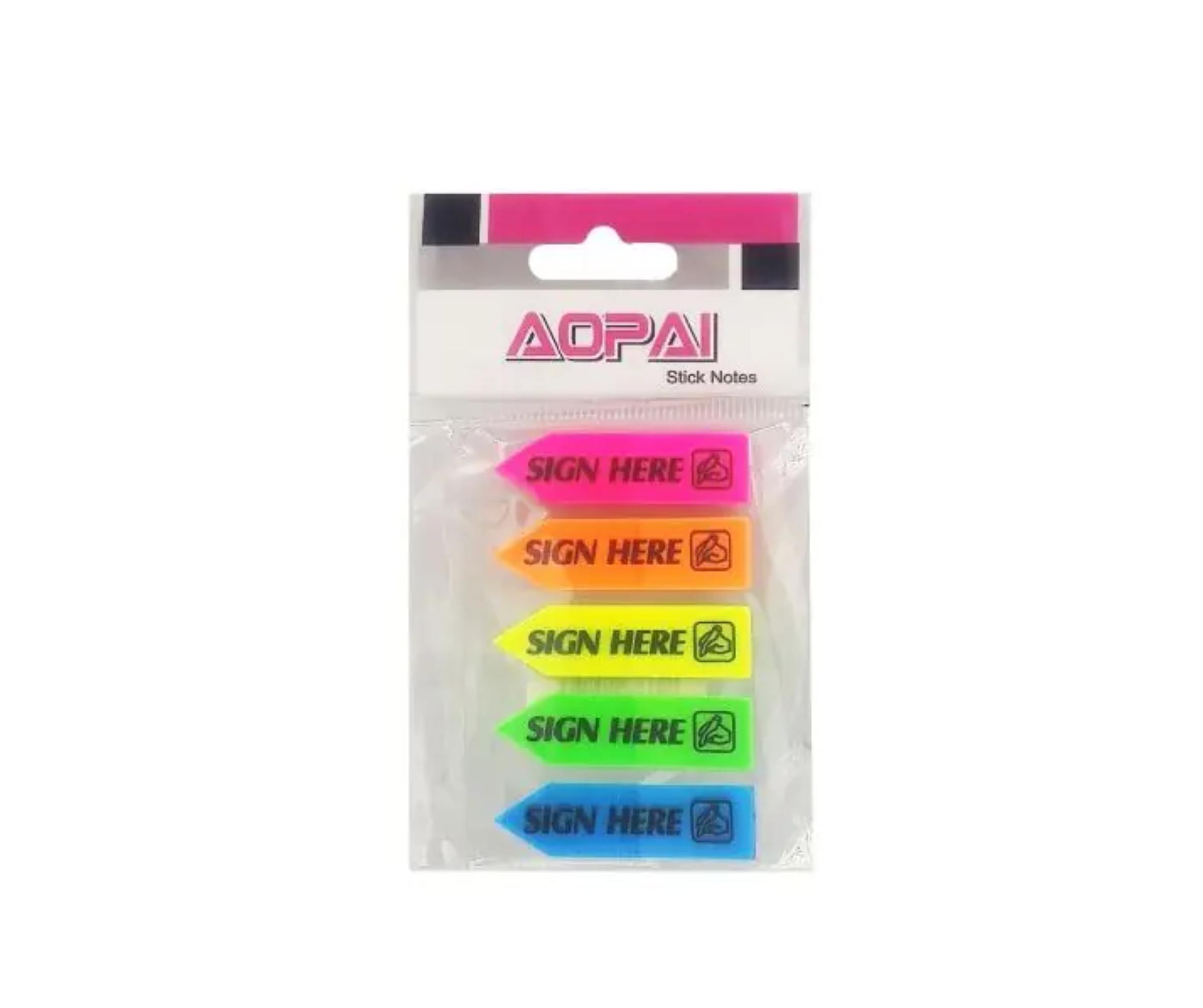 Sticky Note/Aopai/Nota Melekit/Removable/Flag Sticky Note/Arrow/5 Colour