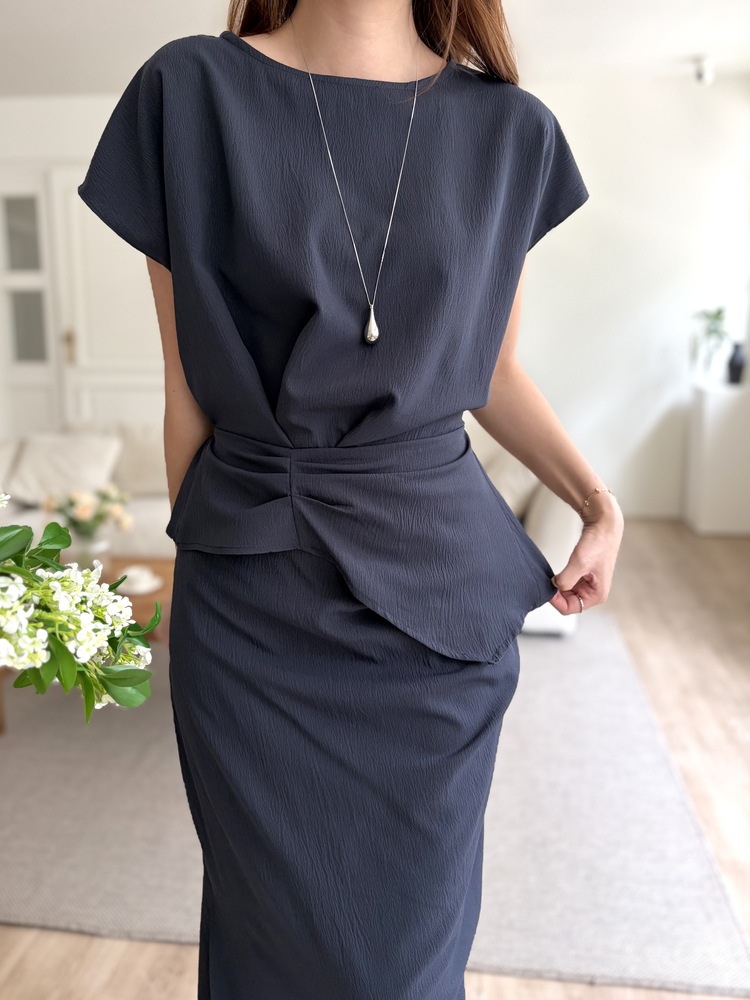Lyra Ruched Set (Navy)
