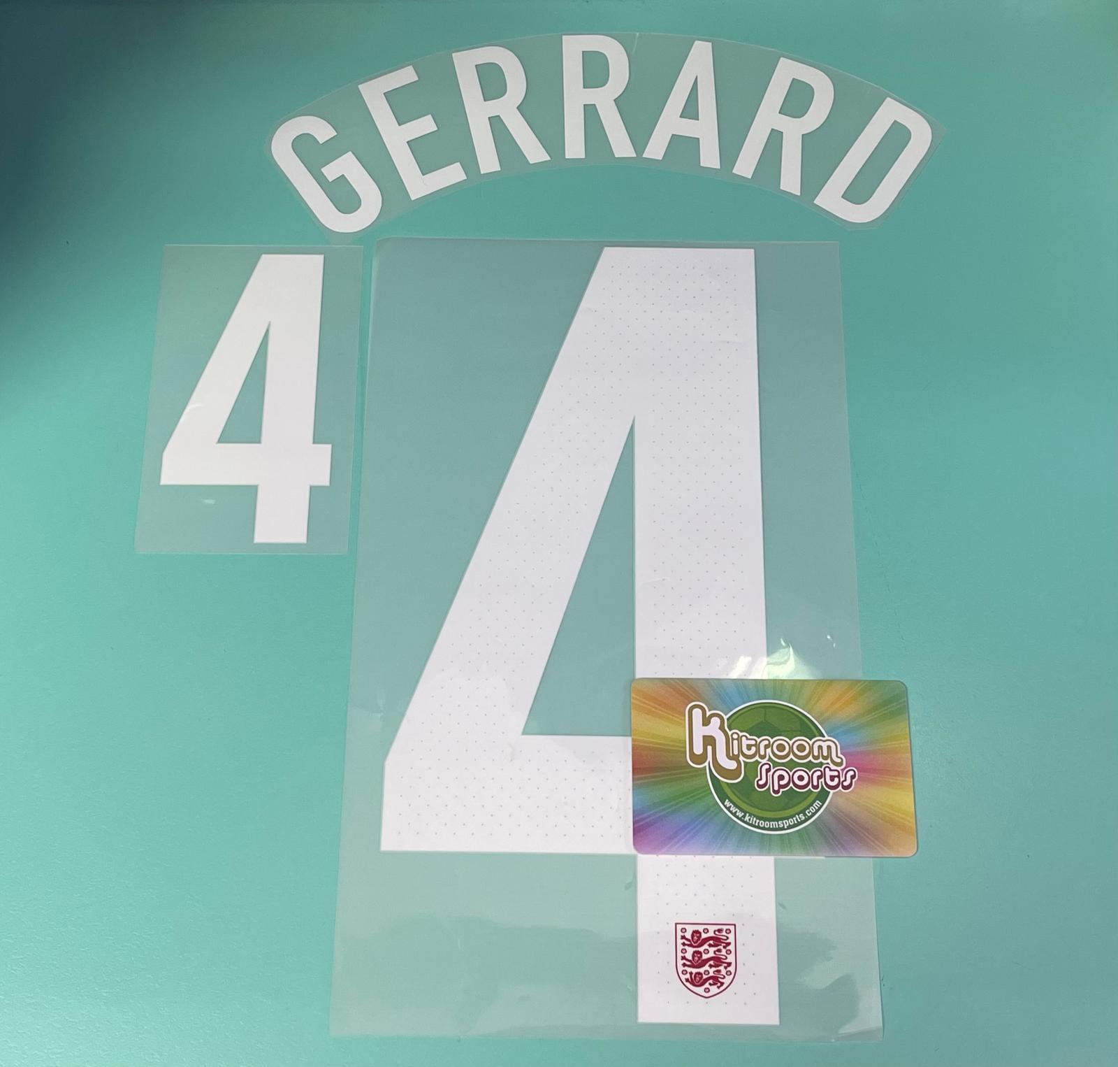2013 England 150th Away Nameset #4 GERRARD