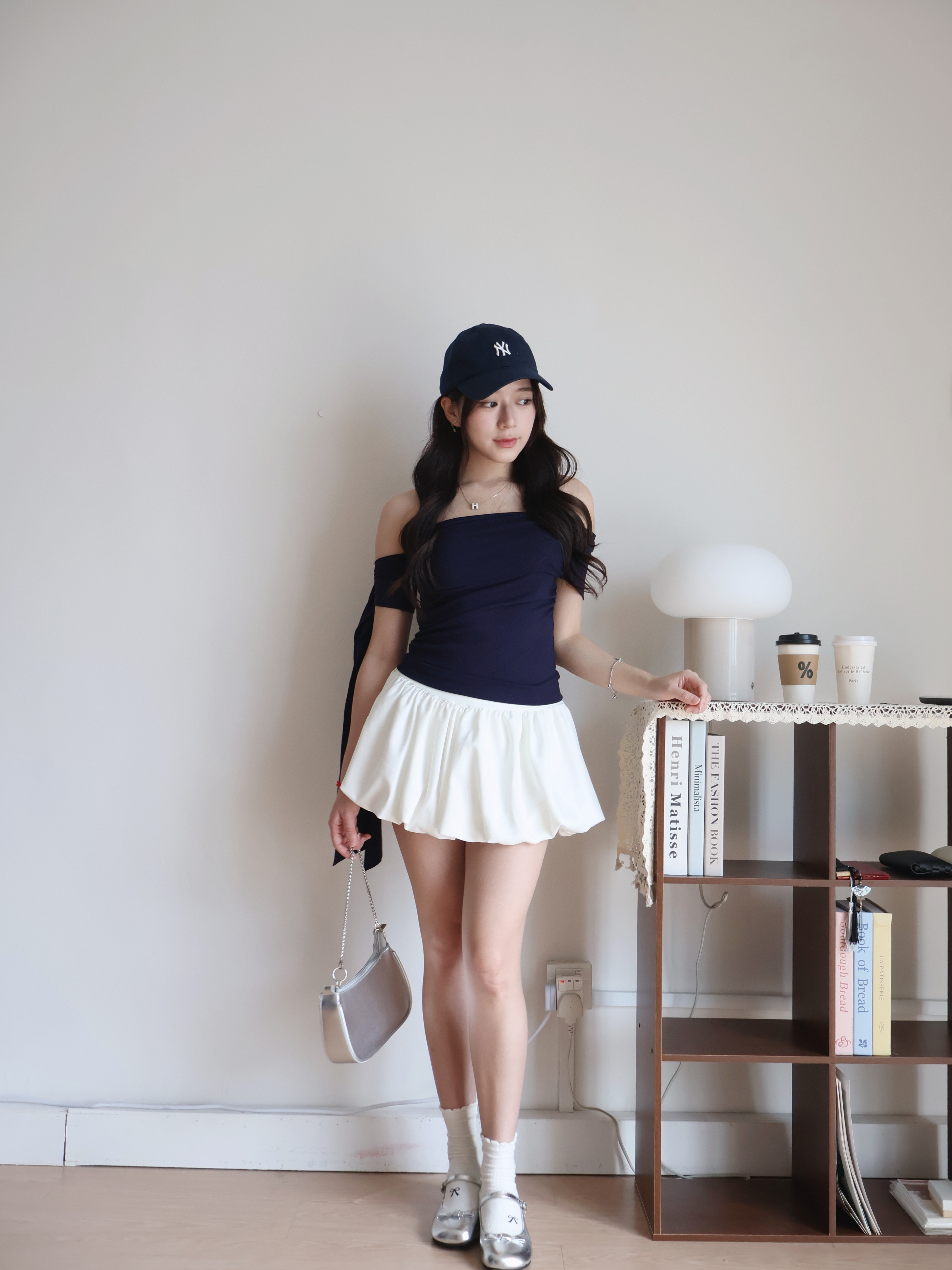 Bubble Mini Skirt | White