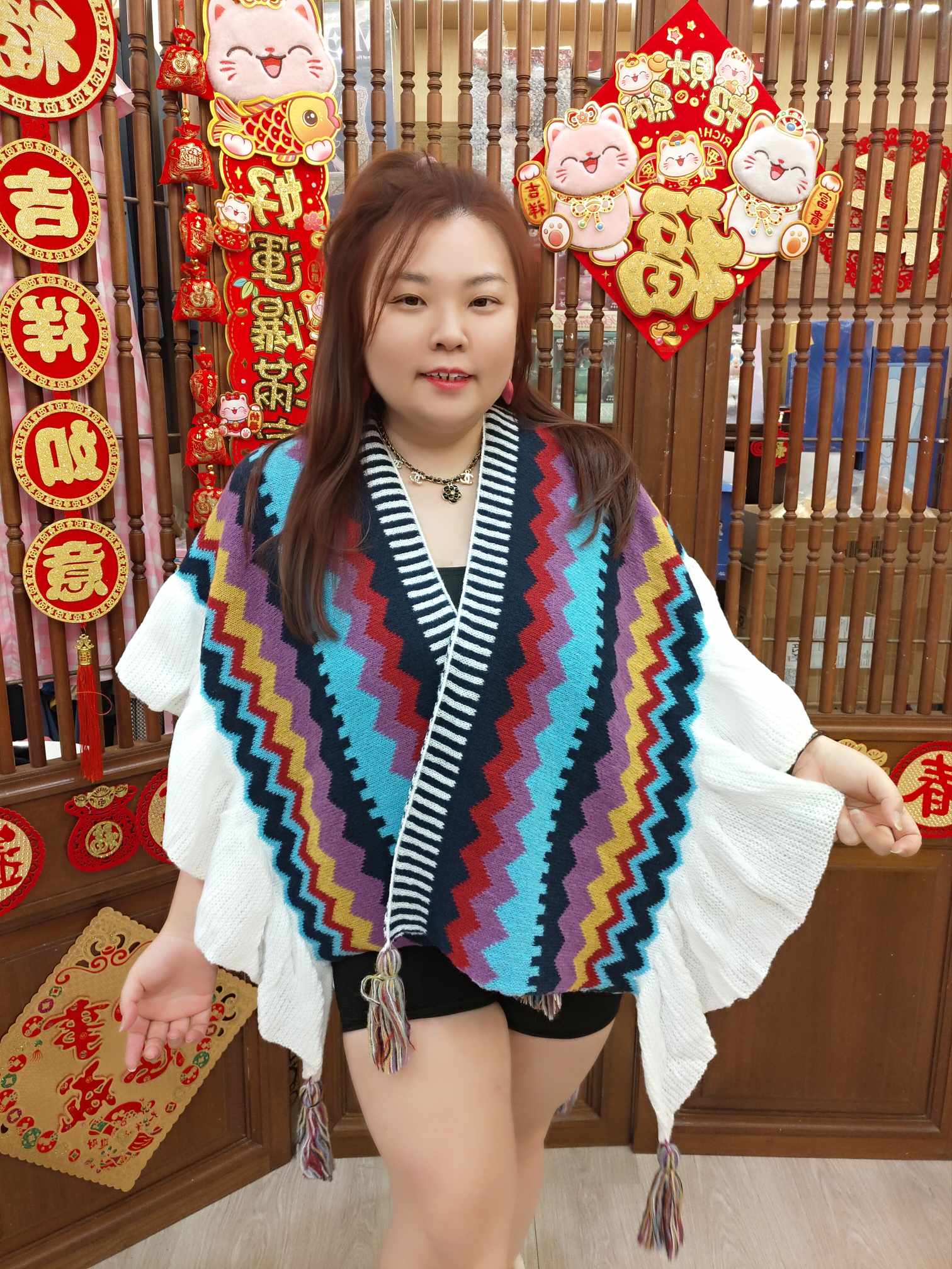 NBA41 拼彩色图设计围巾