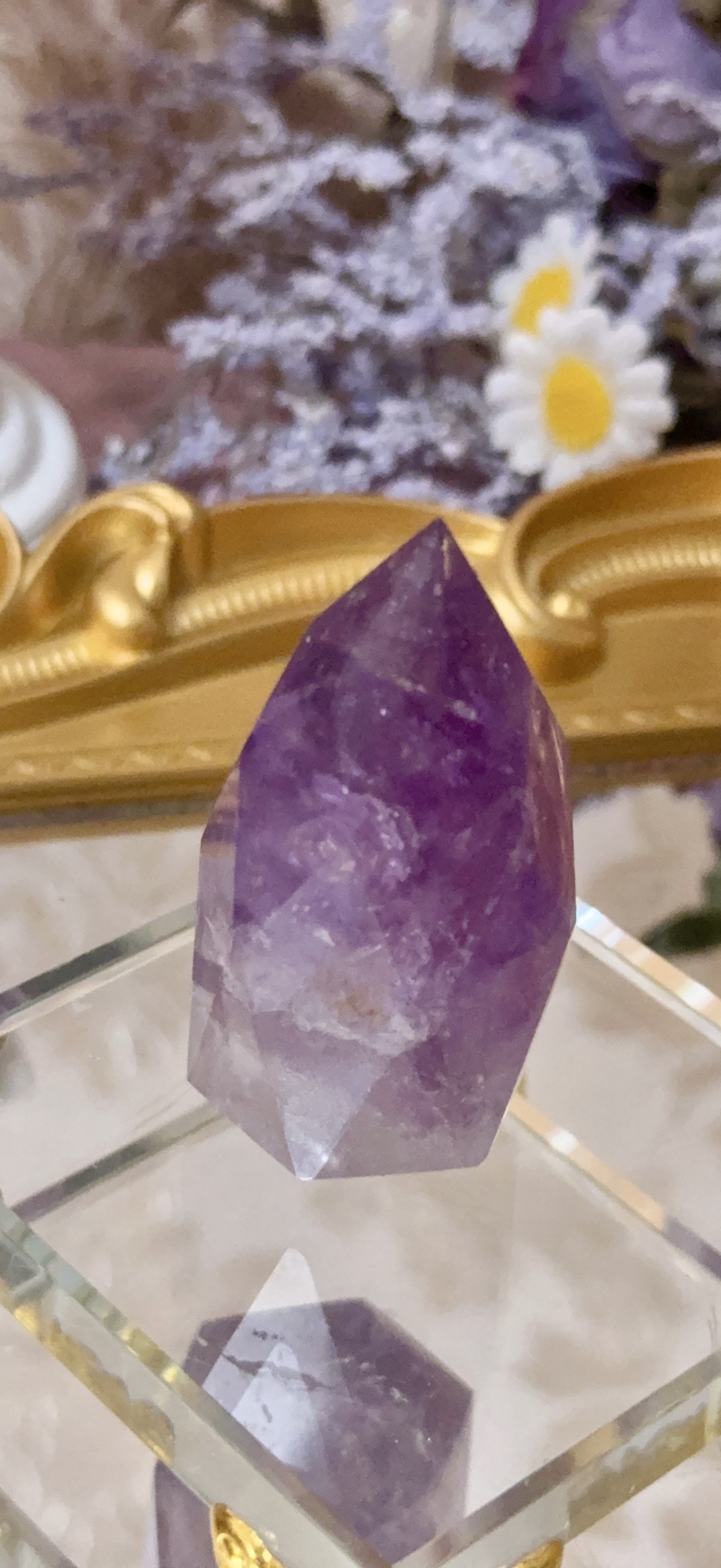 【紫火聖殿】巴西 Bahia 巴希亞紫火焰水晶 ‧ 復古高定擺件 🔮