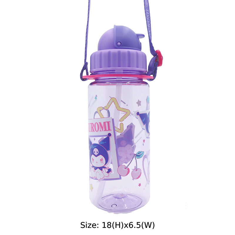 KUROMI 350毫升水樽連飲管掛繩