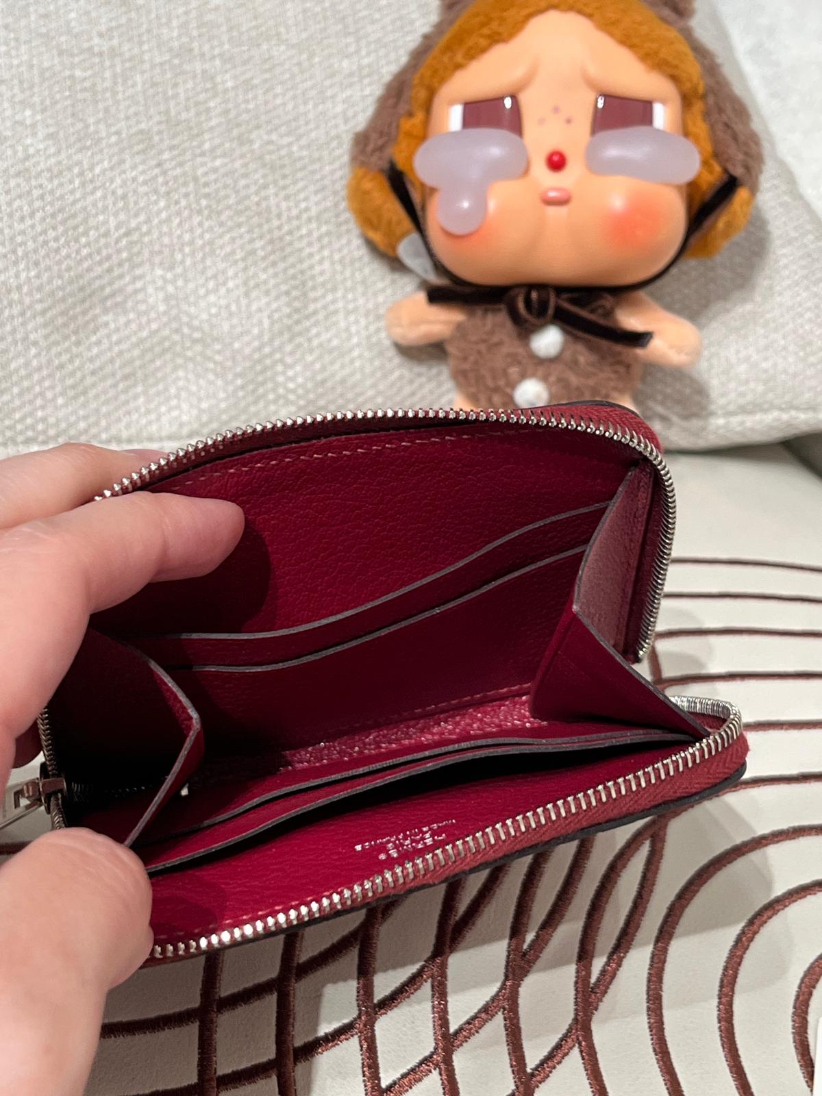 Hermes zip card holder STAMP X,牛皮 100%Authentic ,99%new