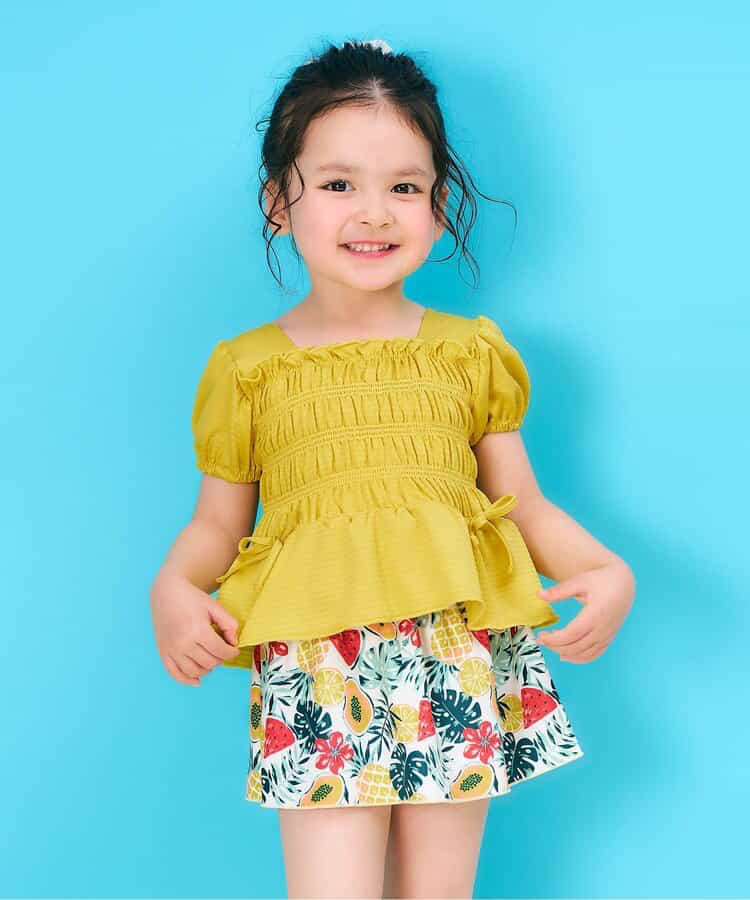 🇯🇵預訂 日本直送🇯🇵Apres les cours三色緞帶褶皺泡泡袖分體泳衣