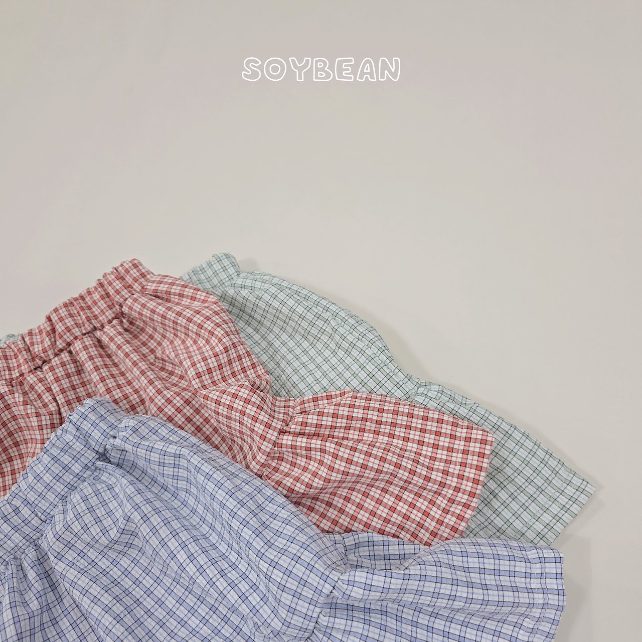 Soybean | Check skirt set(Mint L(100-110)