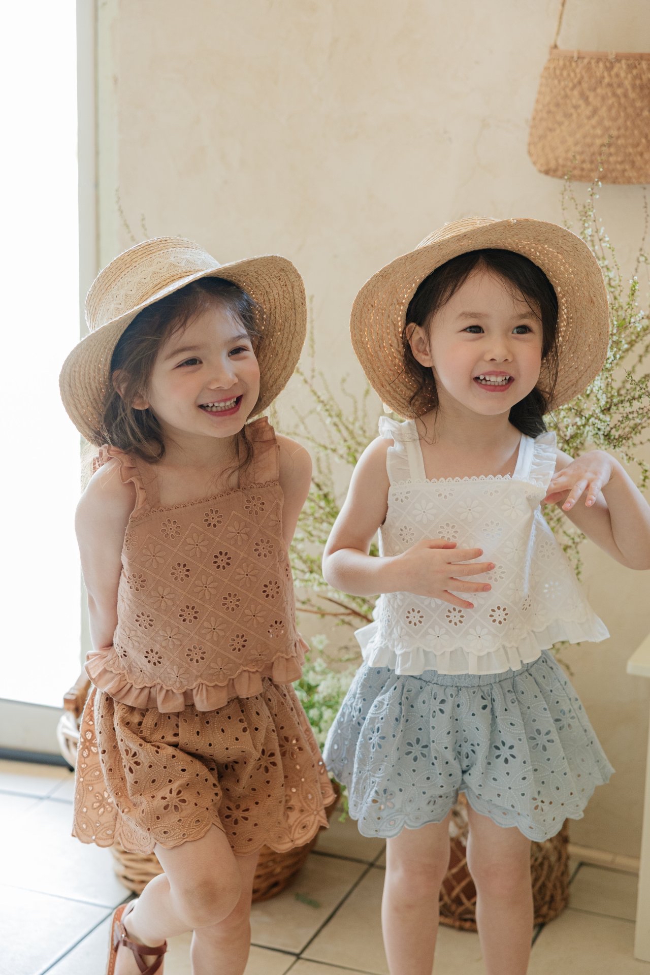 Flo | Lace skirt pants (Blue 110(95-105)